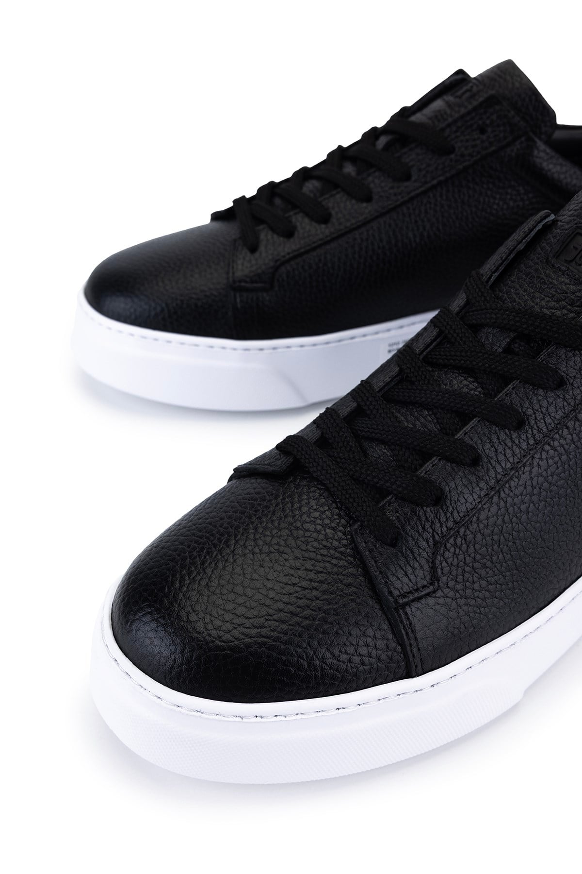 Tamer Tanca Erkek Hakiki Deri Siyah Floter Sneakers & Spor Ayakkabı