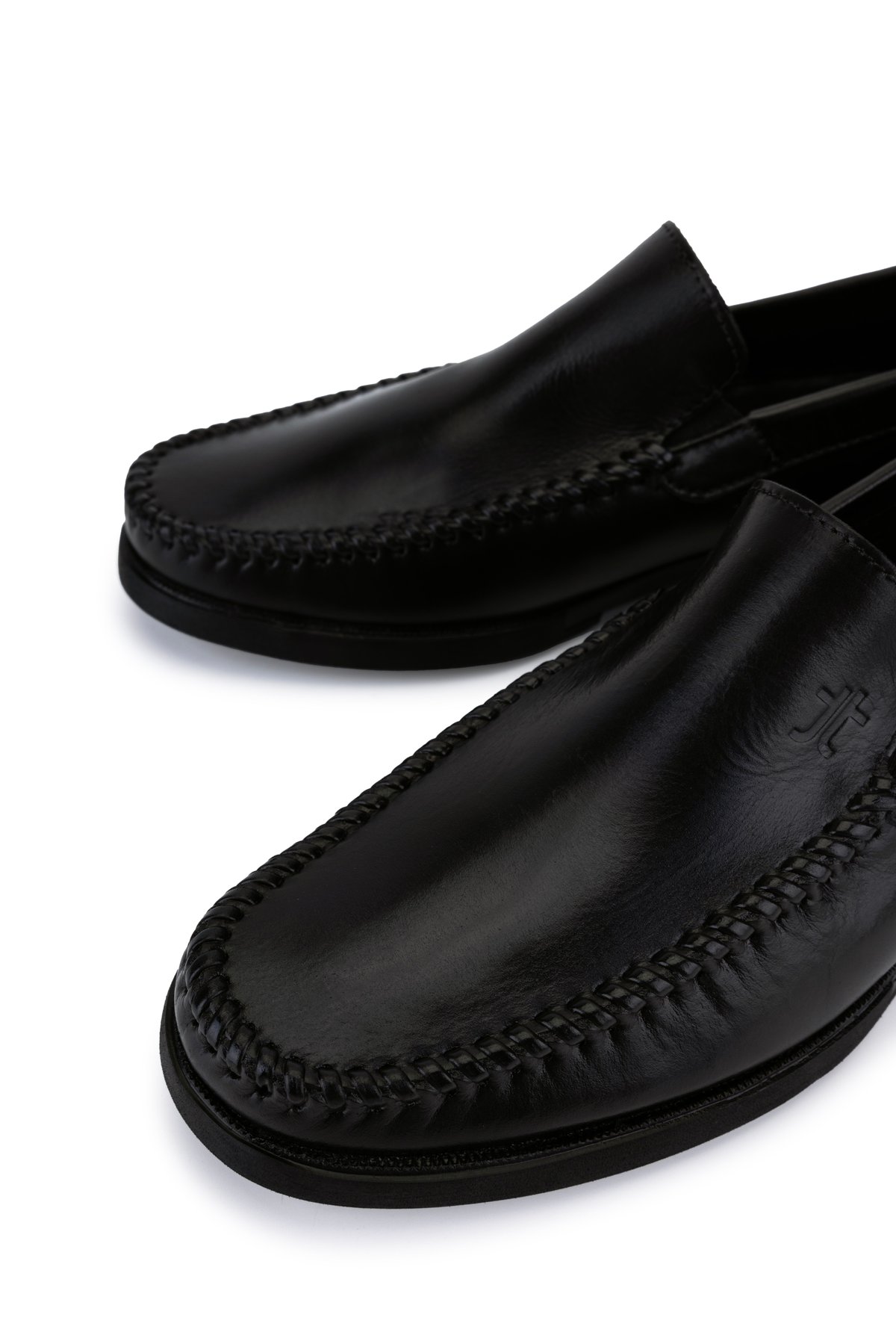Tamer Tanca Erkek Hakiki Deri Siyah Loafer Ayakkabı