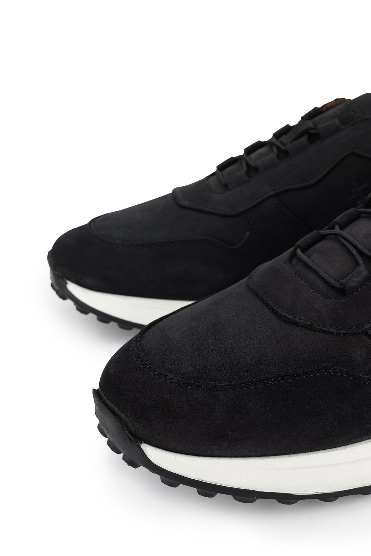 Tamer Tanca Erkek Hakiki Deri Siyah Nubuk Sneakers & Spor Ayakkabı