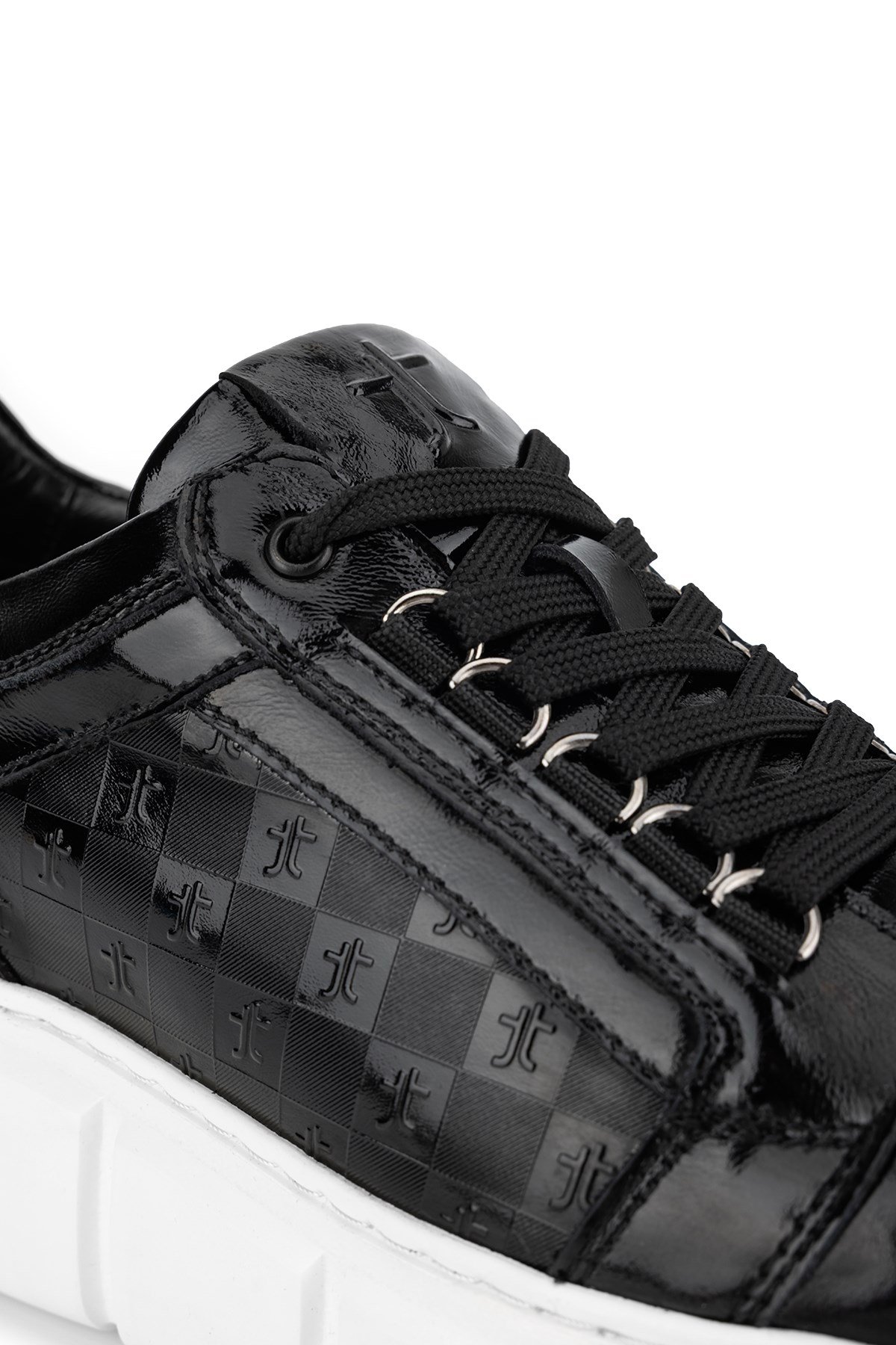 Tamer Tanca Erkek Hakiki Deri Siyah Rugan Sneakers & Spor Ayakkabı