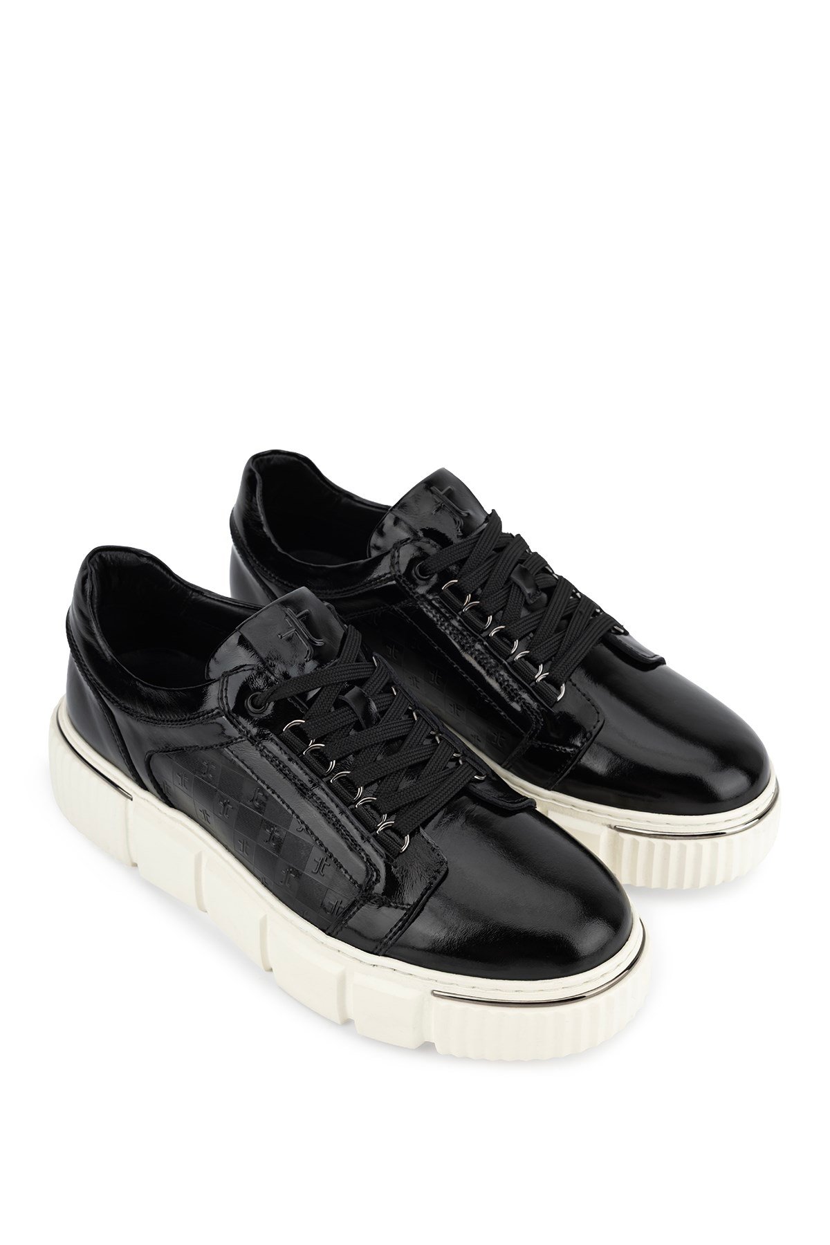 Tamer Tanca Erkek Hakiki Deri Siyah Rugan Sneakers & Spor Ayakkabı