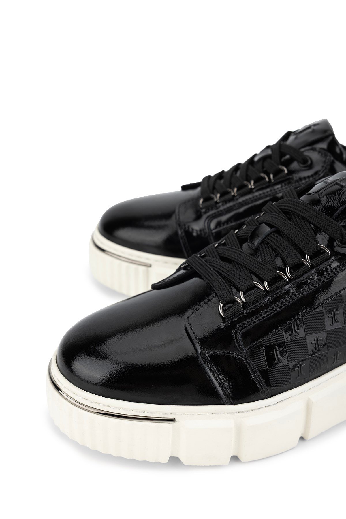 Tamer Tanca Erkek Hakiki Deri Siyah Rugan Sneakers & Spor Ayakkabı