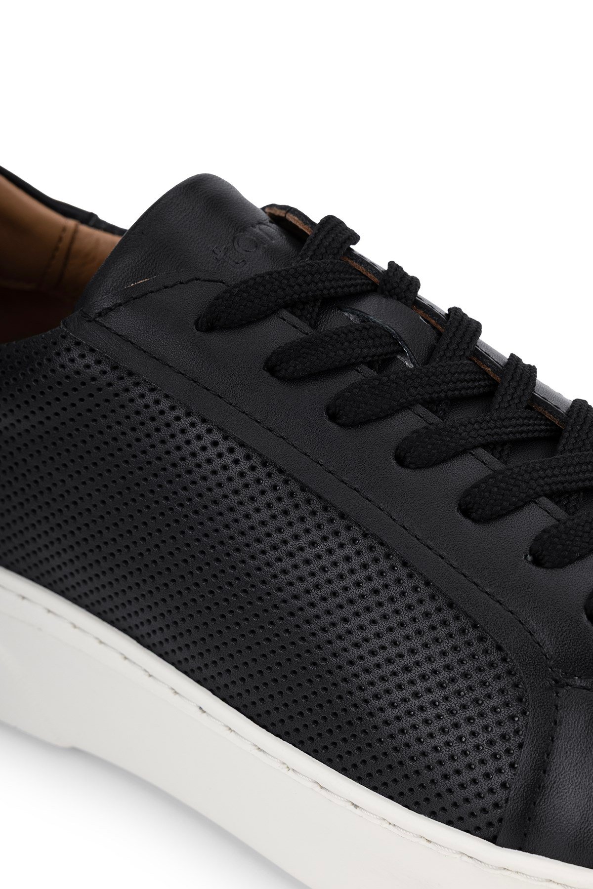 Tamer Tanca Erkek Hakiki Deri Siyah Sneakers & Spor Ayakkabı