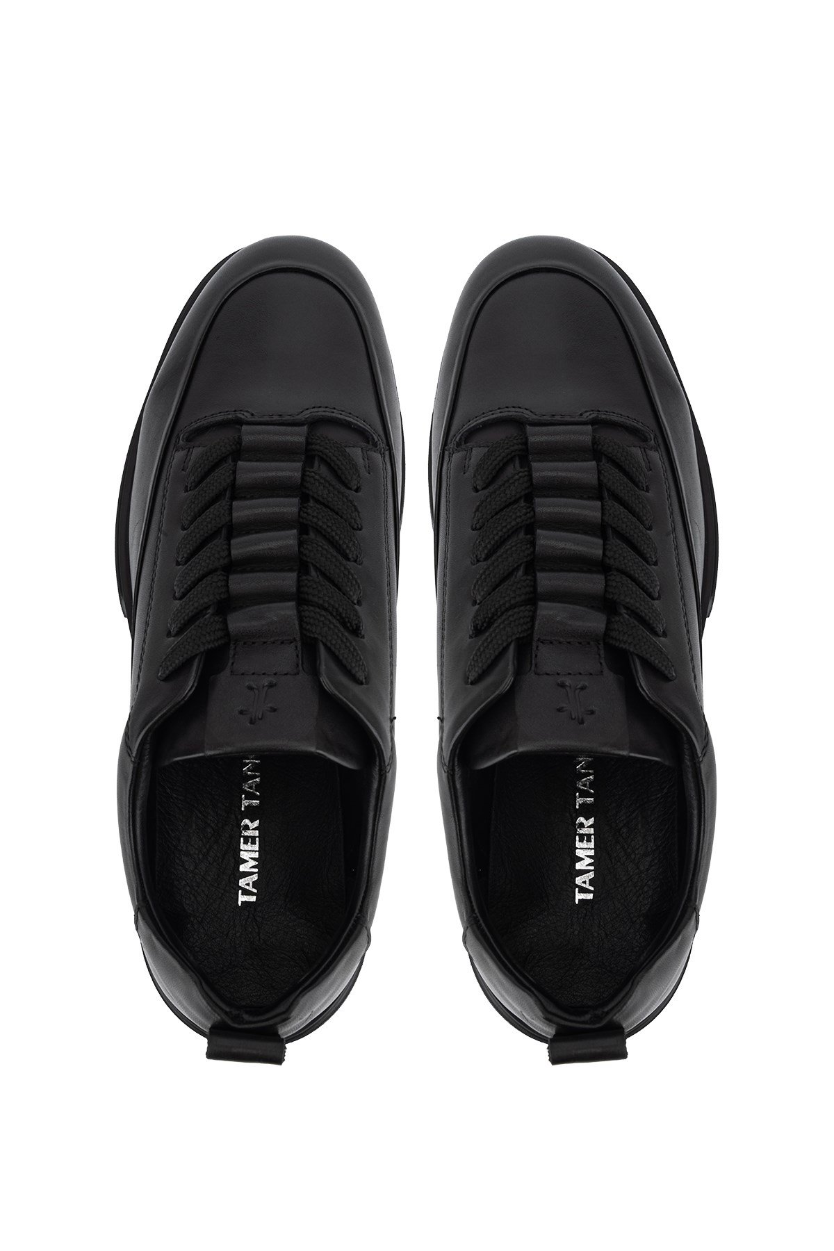Tamer Tanca Erkek Hakiki Deri Siyah Sneakers & Spor Ayakkabı