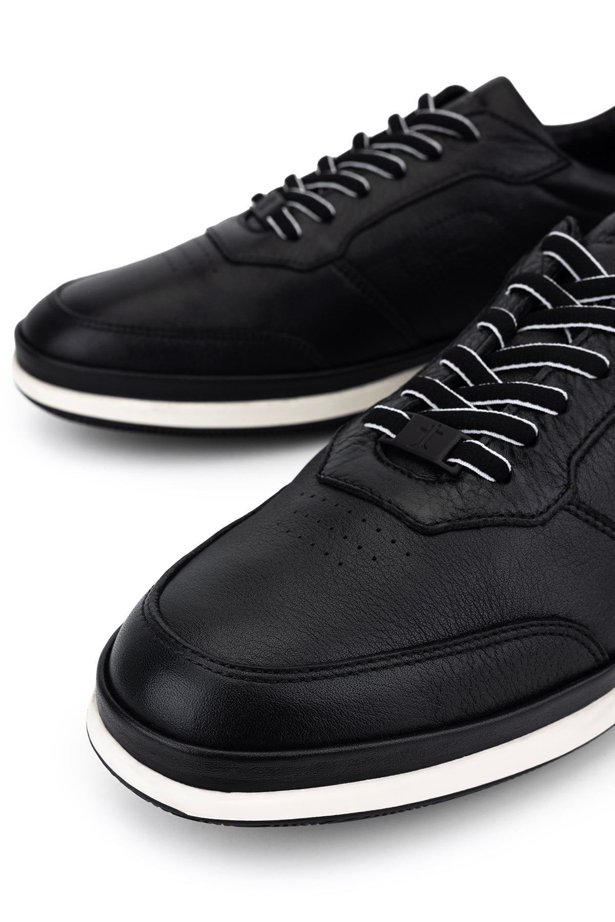 Tamer Tanca Erkek Hakiki Deri Siyah Sneakers & Spor Ayakkabı