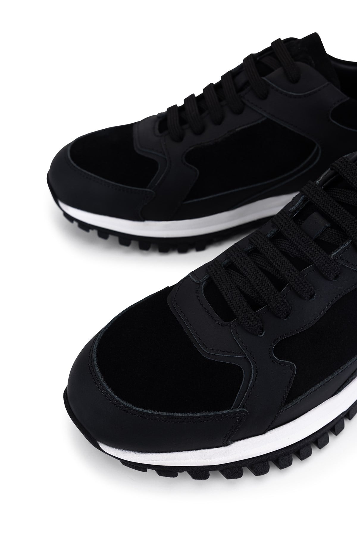 Tamer Tanca Erkek Hakiki Deri Siyah Sneakers & Spor Ayakkabı