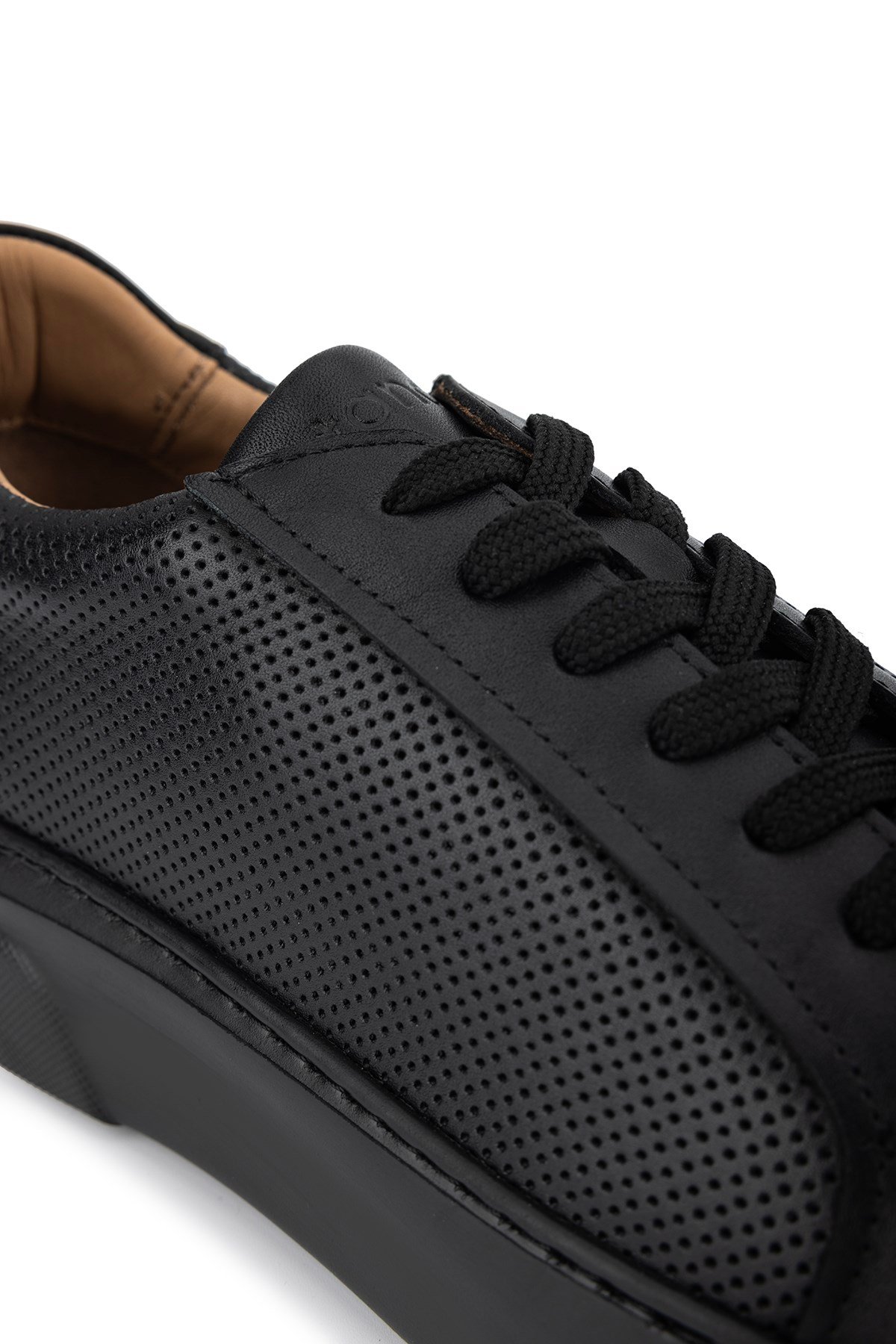 Tamer Tanca Erkek Hakiki Deri Siyah Sneakers & Spor Ayakkabı