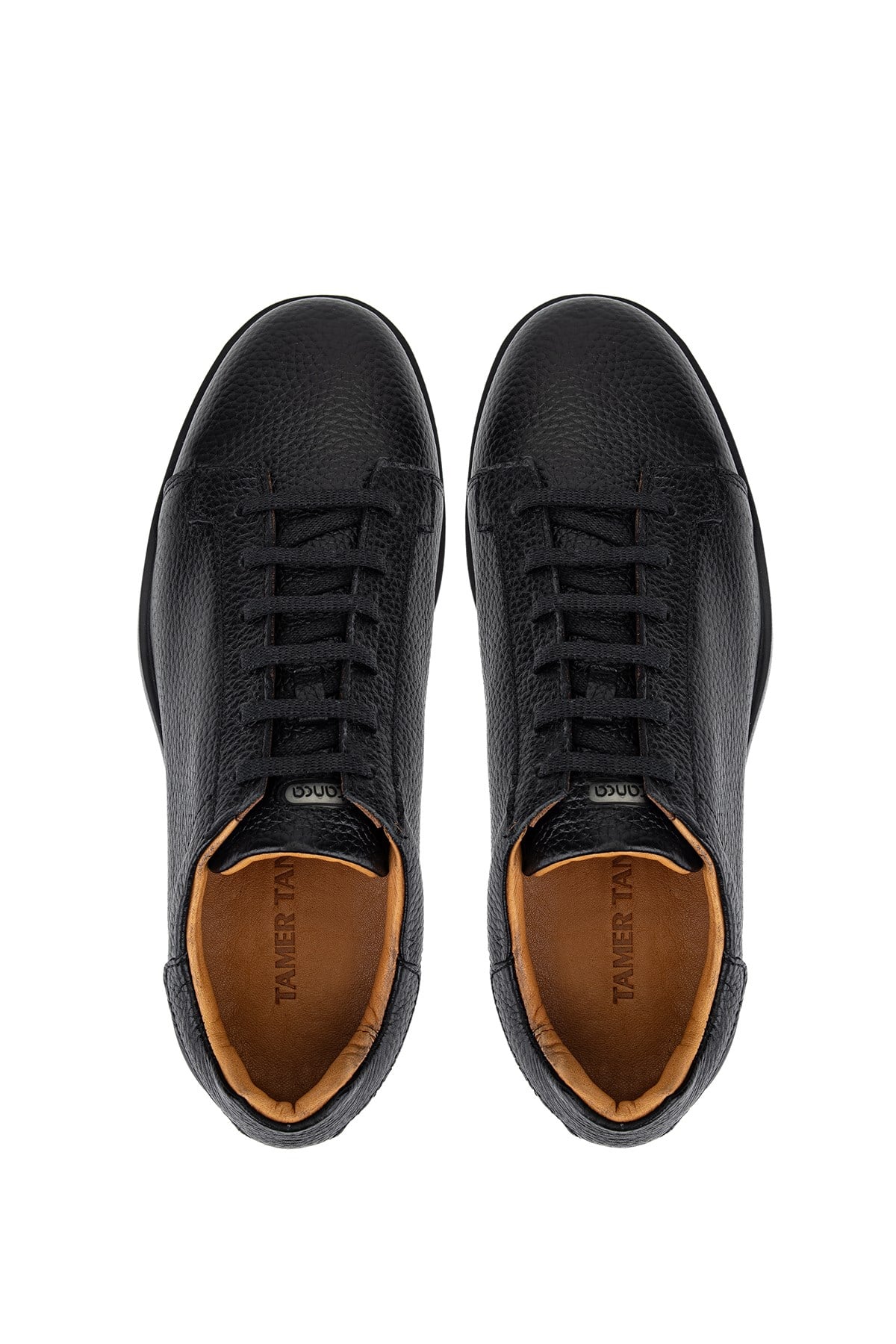 Tamer Tanca Erkek Hakiki Deri Siyah Sneakers & Spor Ayakkabı