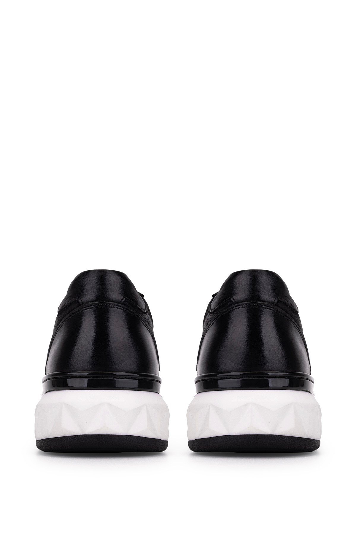 Tamer Tanca Erkek Hakiki Deri Siyah Sneakers & Spor Ayakkabı