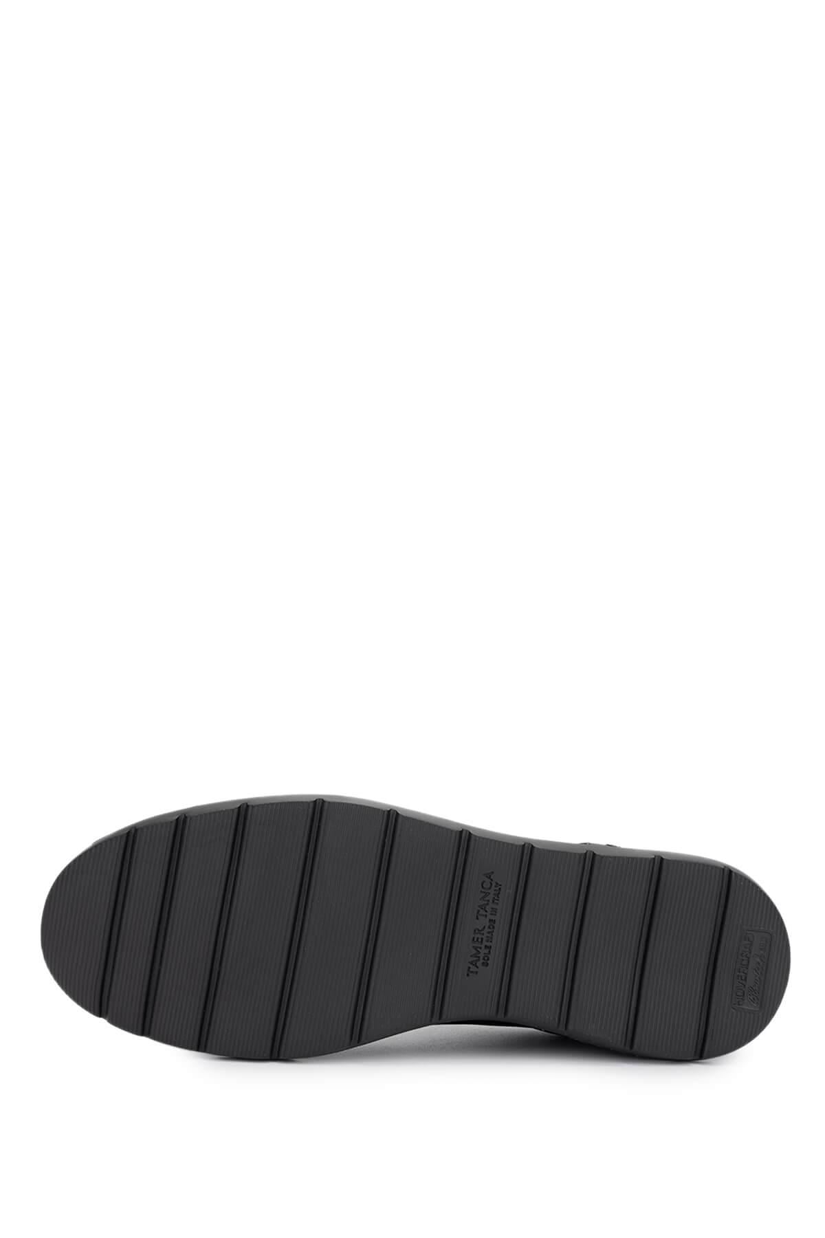 Tamer Tanca Erkek Hakiki Deri Siyah Sneakers & Spor Ayakkabı