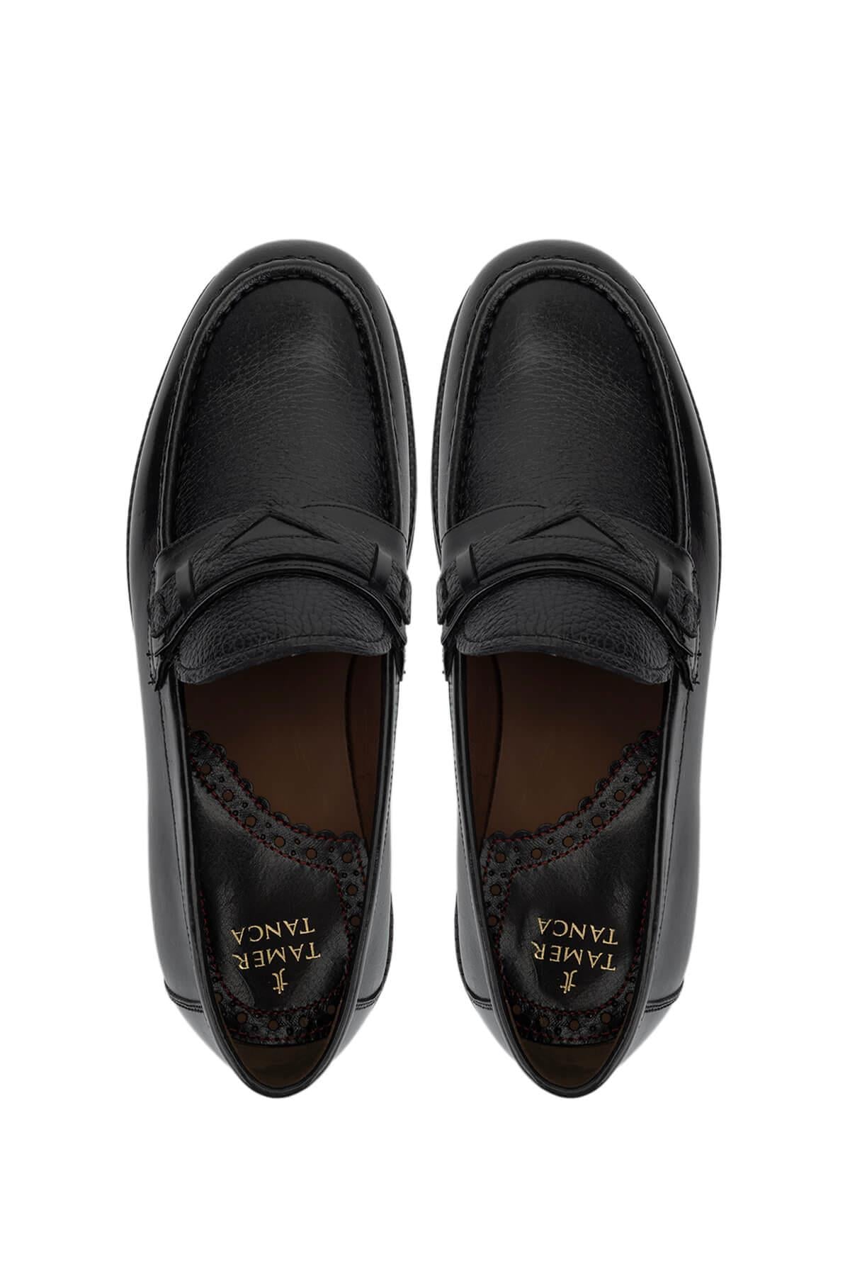 Tamer Tanca Erkek Hakiki Deri Siyah Sneakers & Spor Ayakkabı