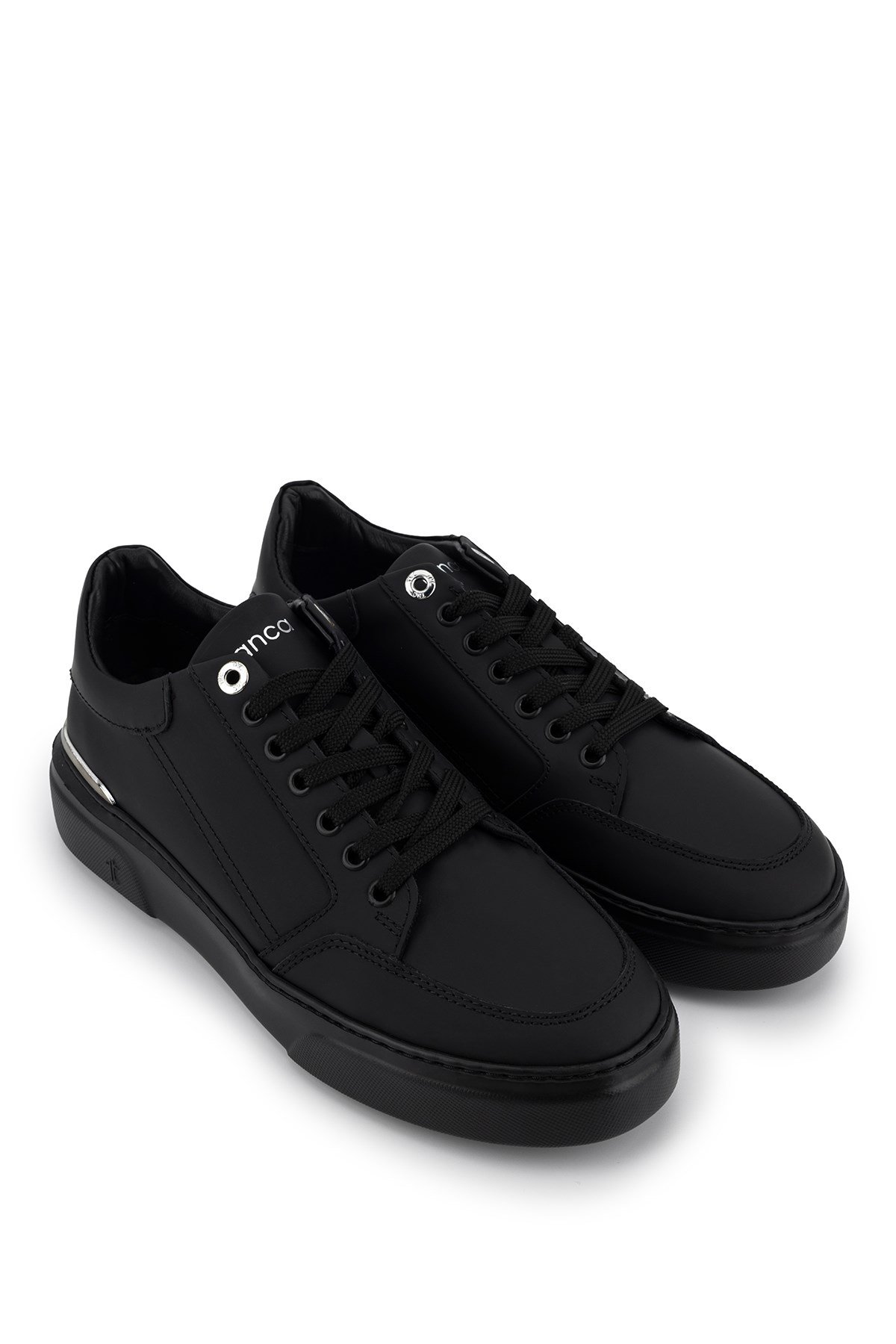 Tamer Tanca Erkek Hakiki Deri Siyah Sneakers & Spor Ayakkabı