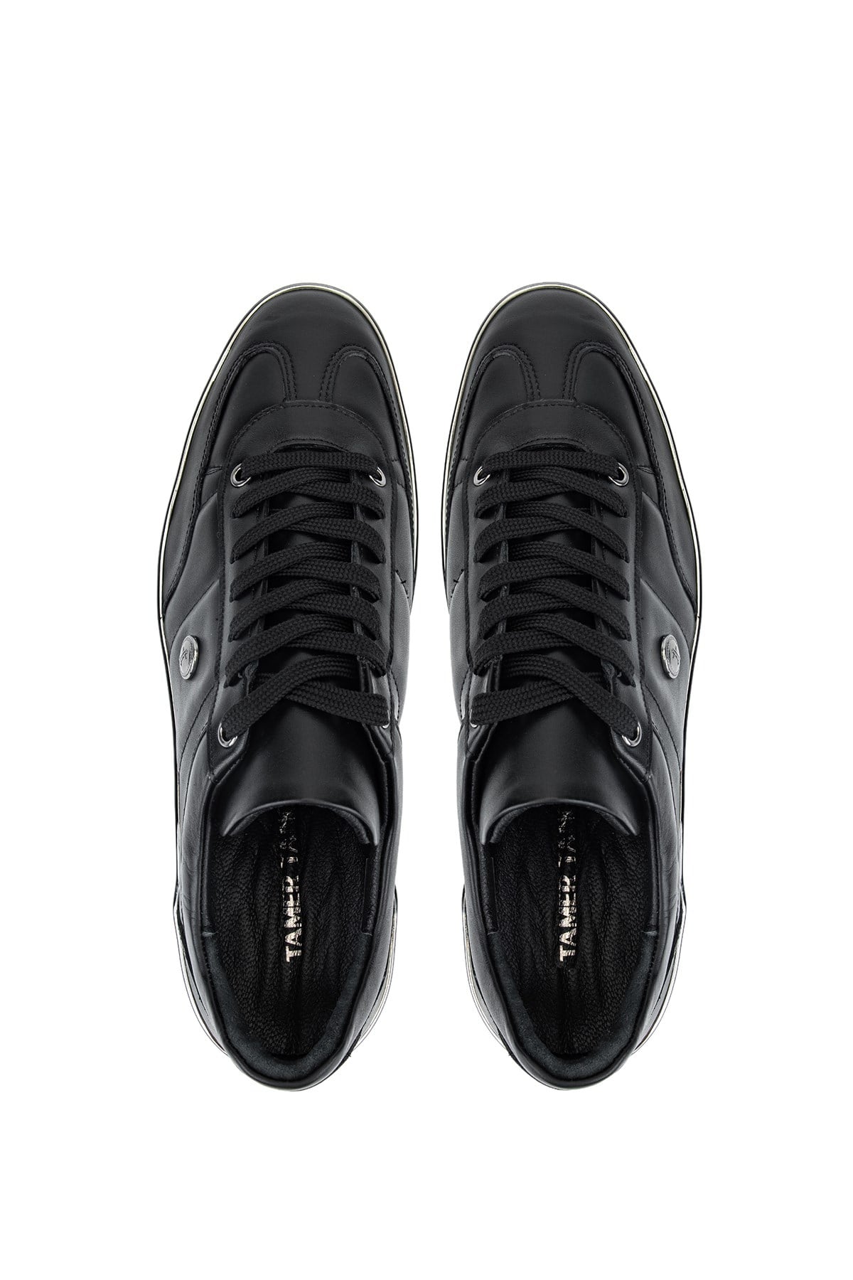 Tamer Tanca Erkek Hakiki Deri Siyah Sneakers & Spor Ayakkabı