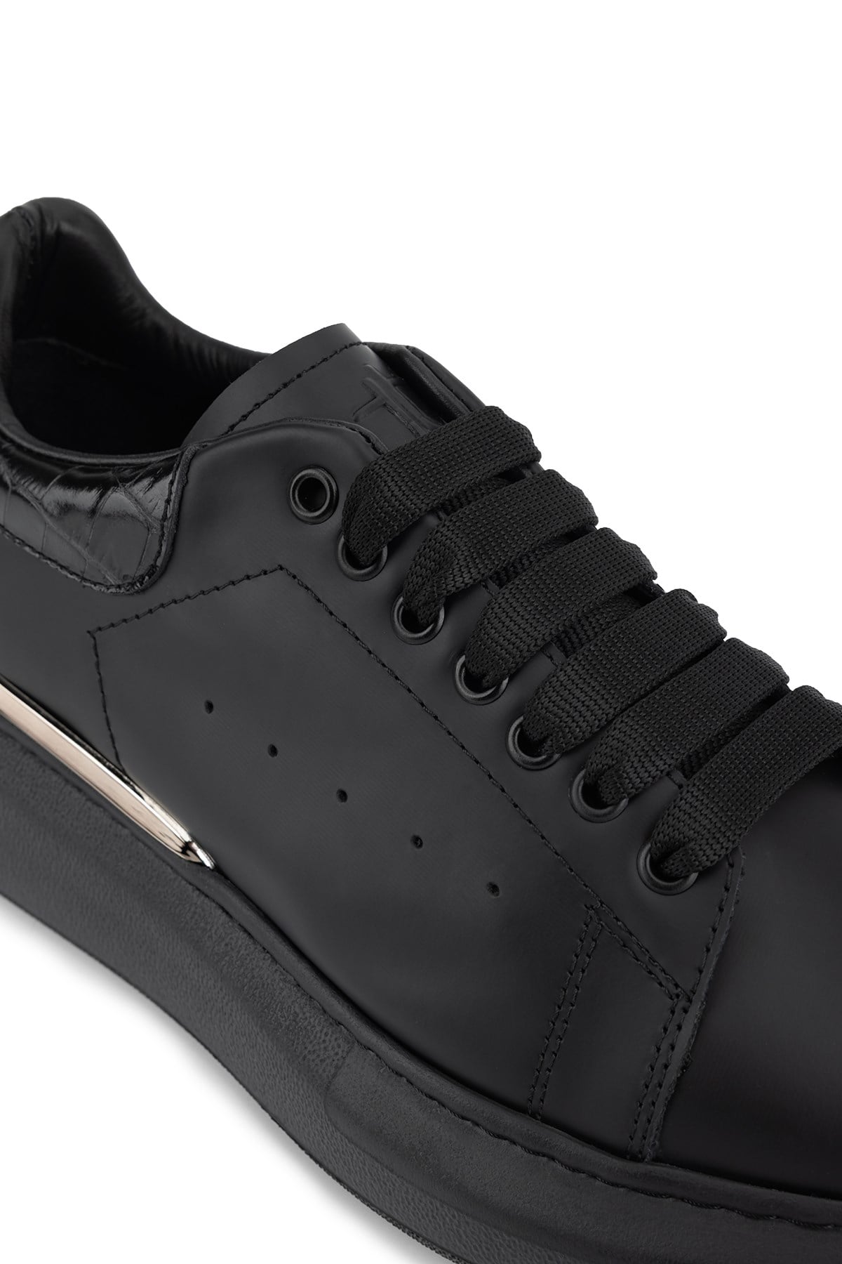 Tamer Tanca Erkek Hakiki Deri Siyah Sneakers & Spor Ayakkabı