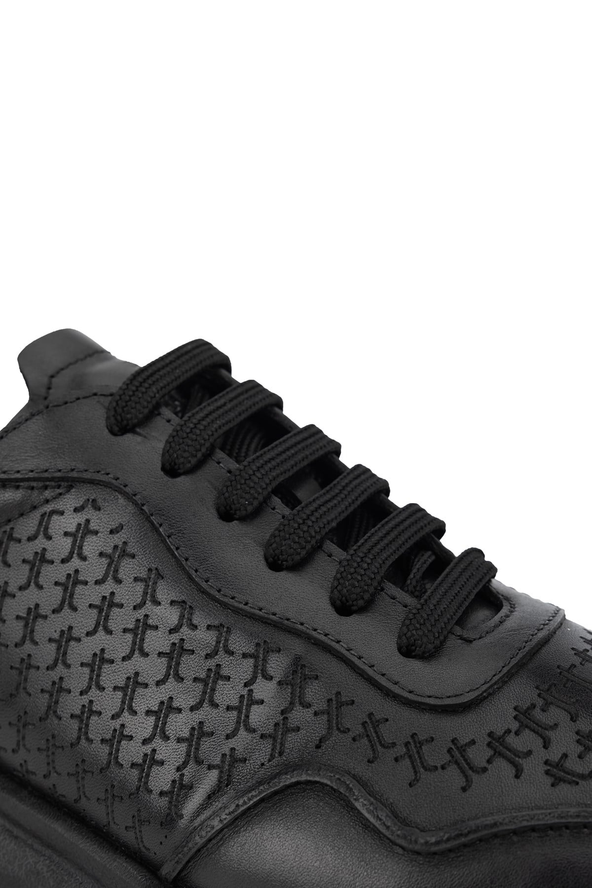 Tamer Tanca Erkek Hakiki Deri Siyah Sneakers & Spor Ayakkabı