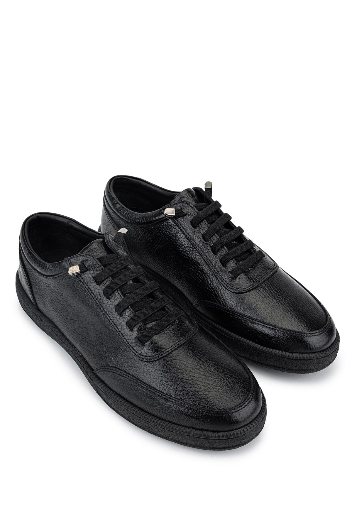 Tamer Tanca Erkek Hakiki Deri Siyah Sneakers & Spor Ayakkabı