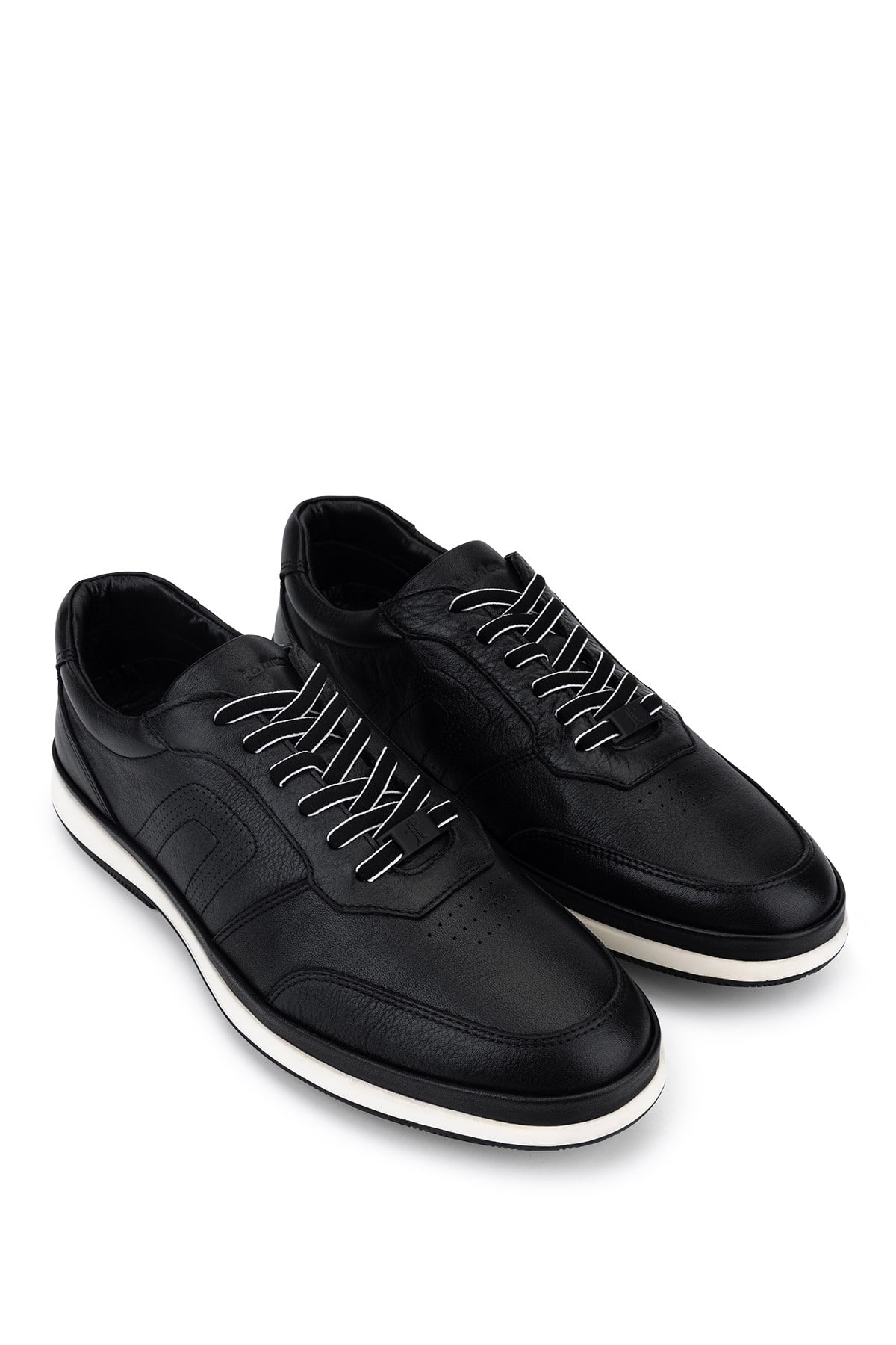 Tamer Tanca Erkek Hakiki Deri Siyah Sneakers & Spor Ayakkabı