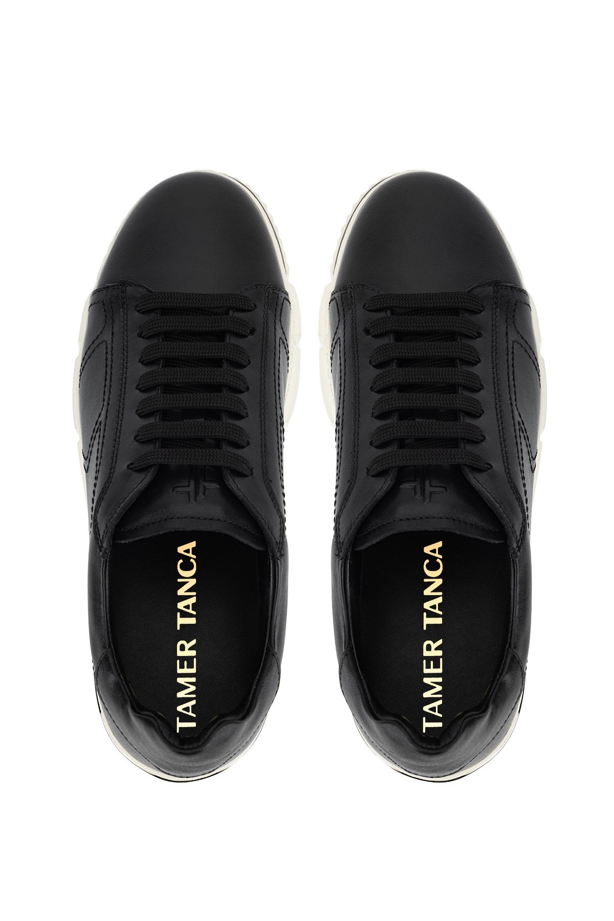 Tamer Tanca Erkek Hakiki Deri Siyah Sneakers & Spor Ayakkabı