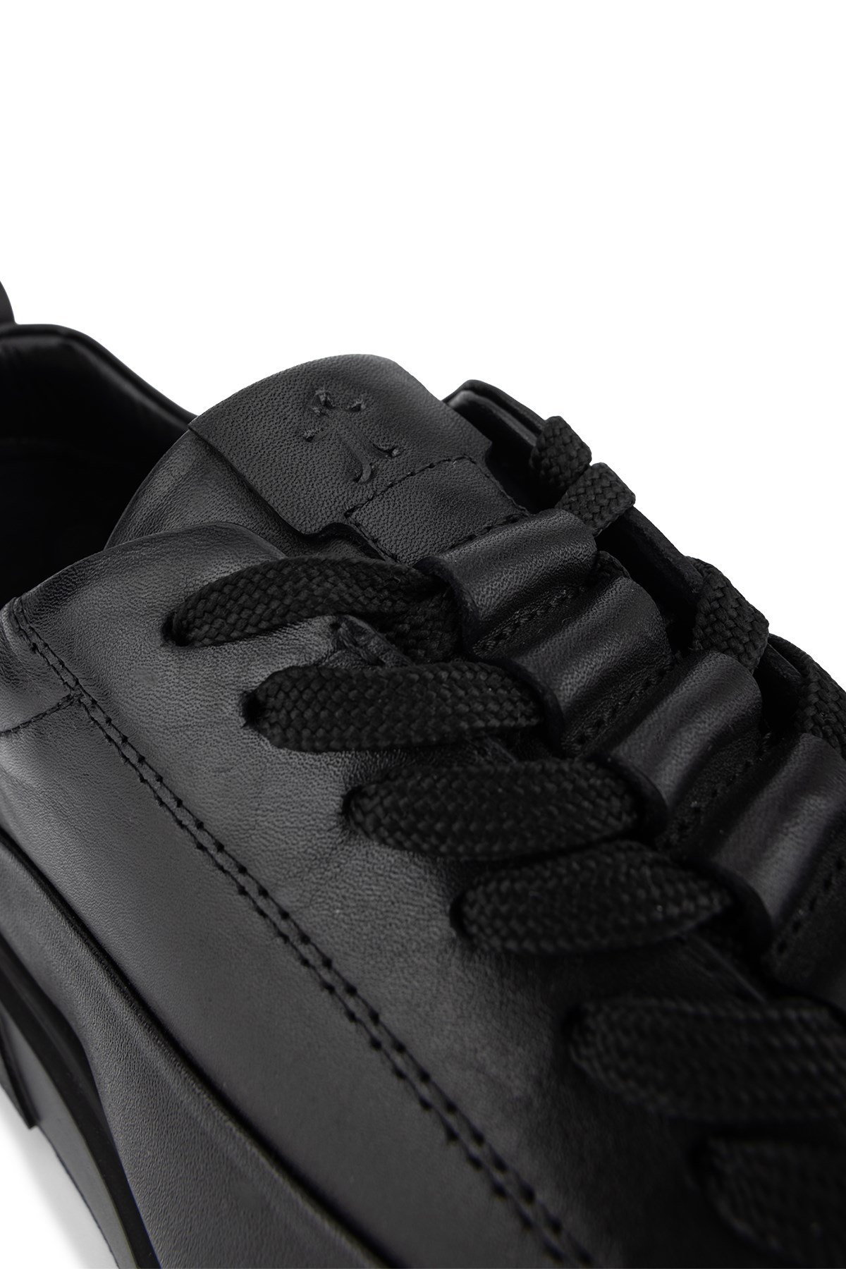 Tamer Tanca Erkek Hakiki Deri Siyah Sneakers & Spor Ayakkabı