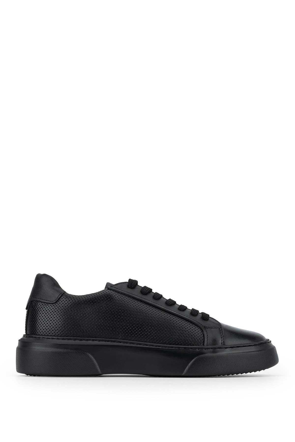 Tamer Tanca Erkek Hakiki Deri Siyah Sneakers & Spor Ayakkabı
