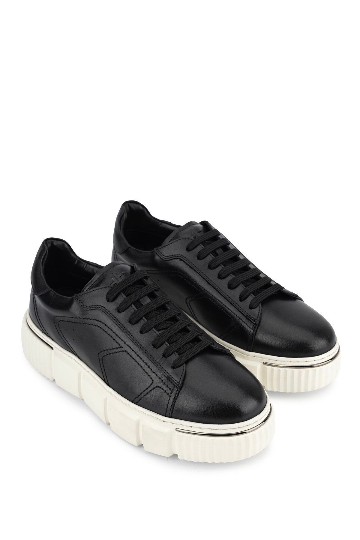 Tamer Tanca Erkek Hakiki Deri Siyah Sneakers & Spor Ayakkabı