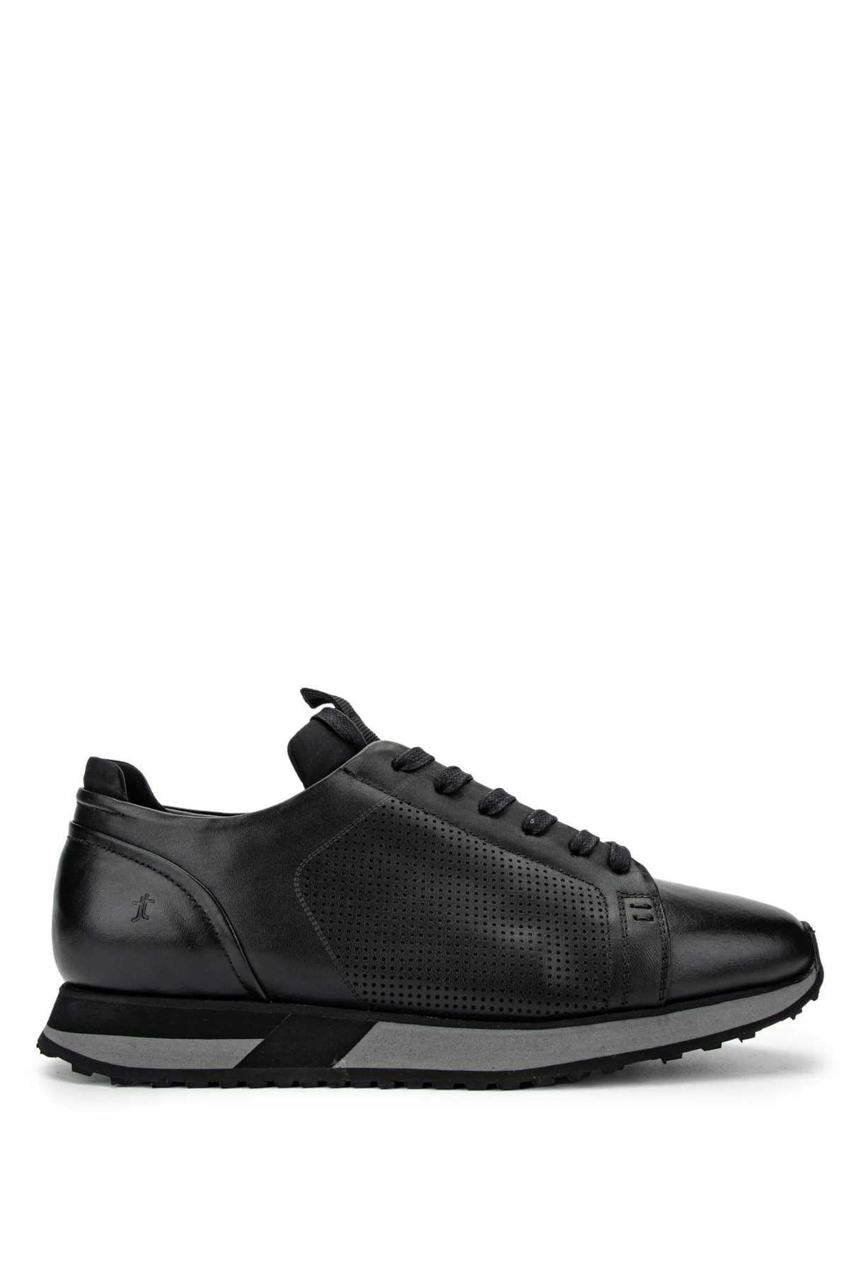 Tamer Tanca Erkek Hakiki Deri Siyah Sneakers & Spor Ayakkabı