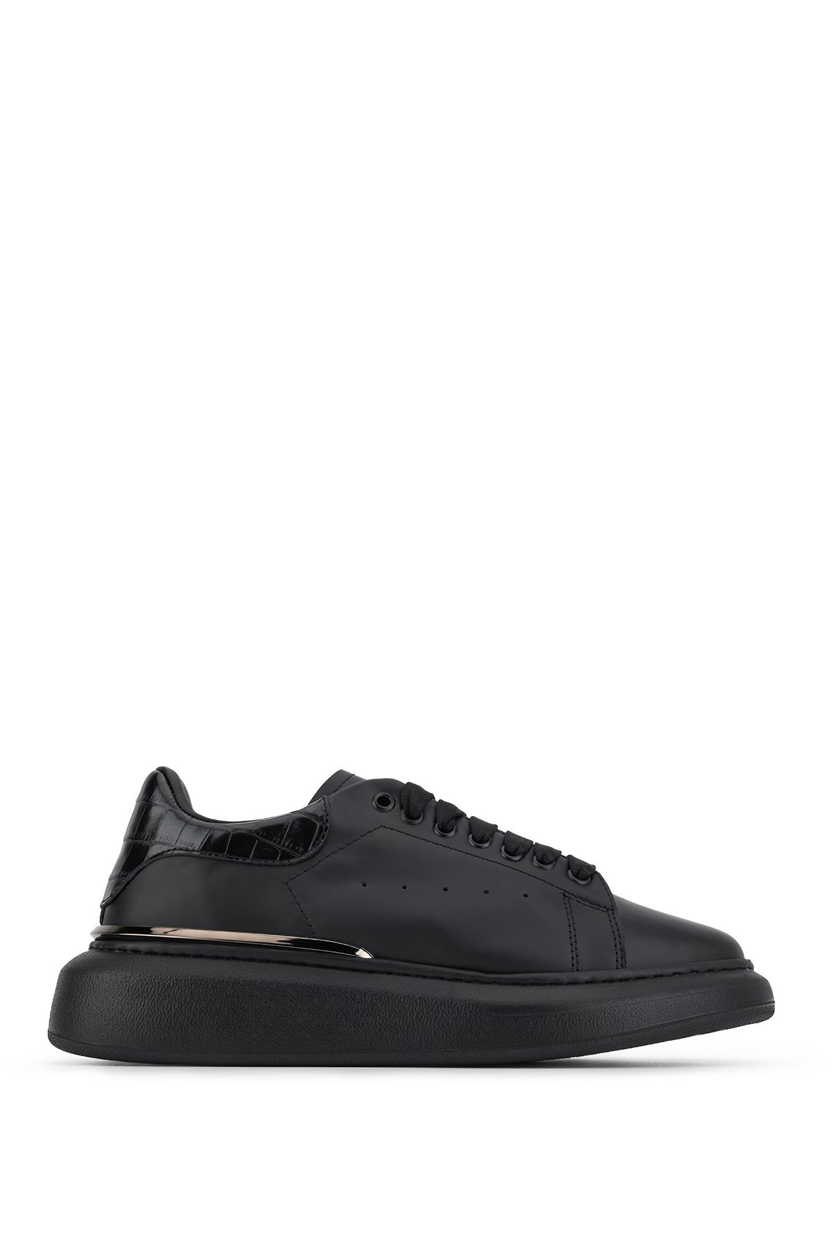Tamer Tanca Erkek Hakiki Deri Siyah Sneakers & Spor Ayakkabı