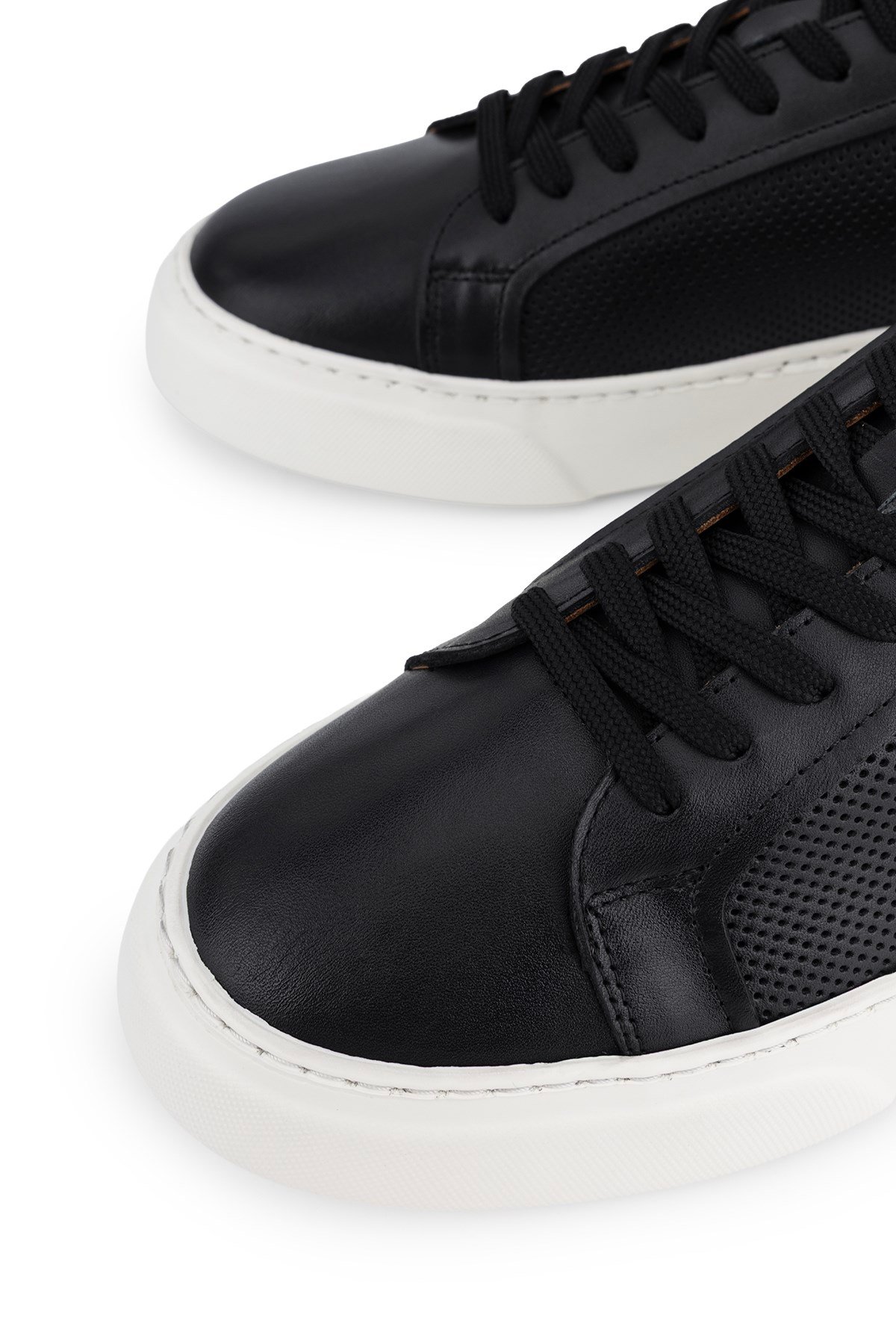 Tamer Tanca Erkek Hakiki Deri Siyah Sneakers & Spor Ayakkabı