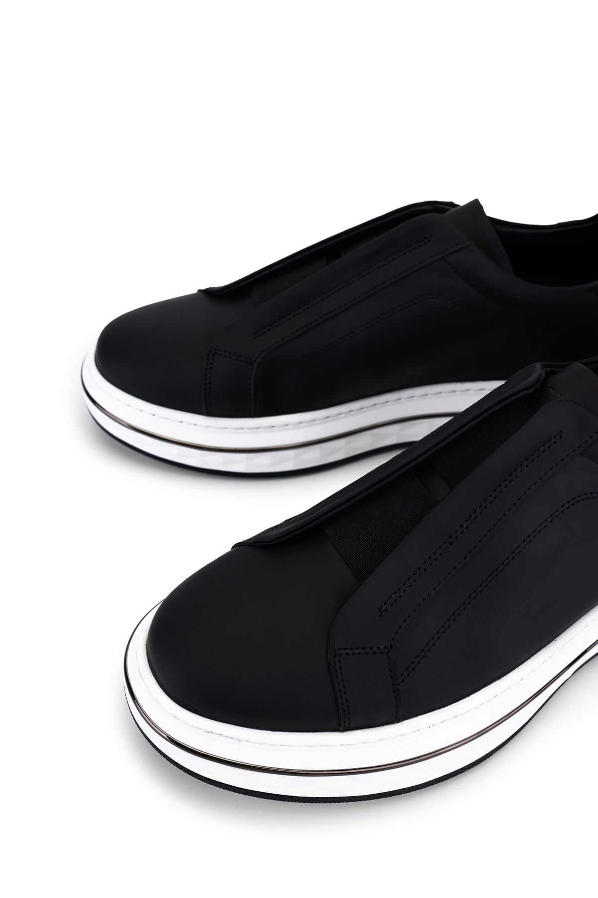 Tamer Tanca Erkek Hakiki Deri Siyah Sneakers & Spor Ayakkabı
