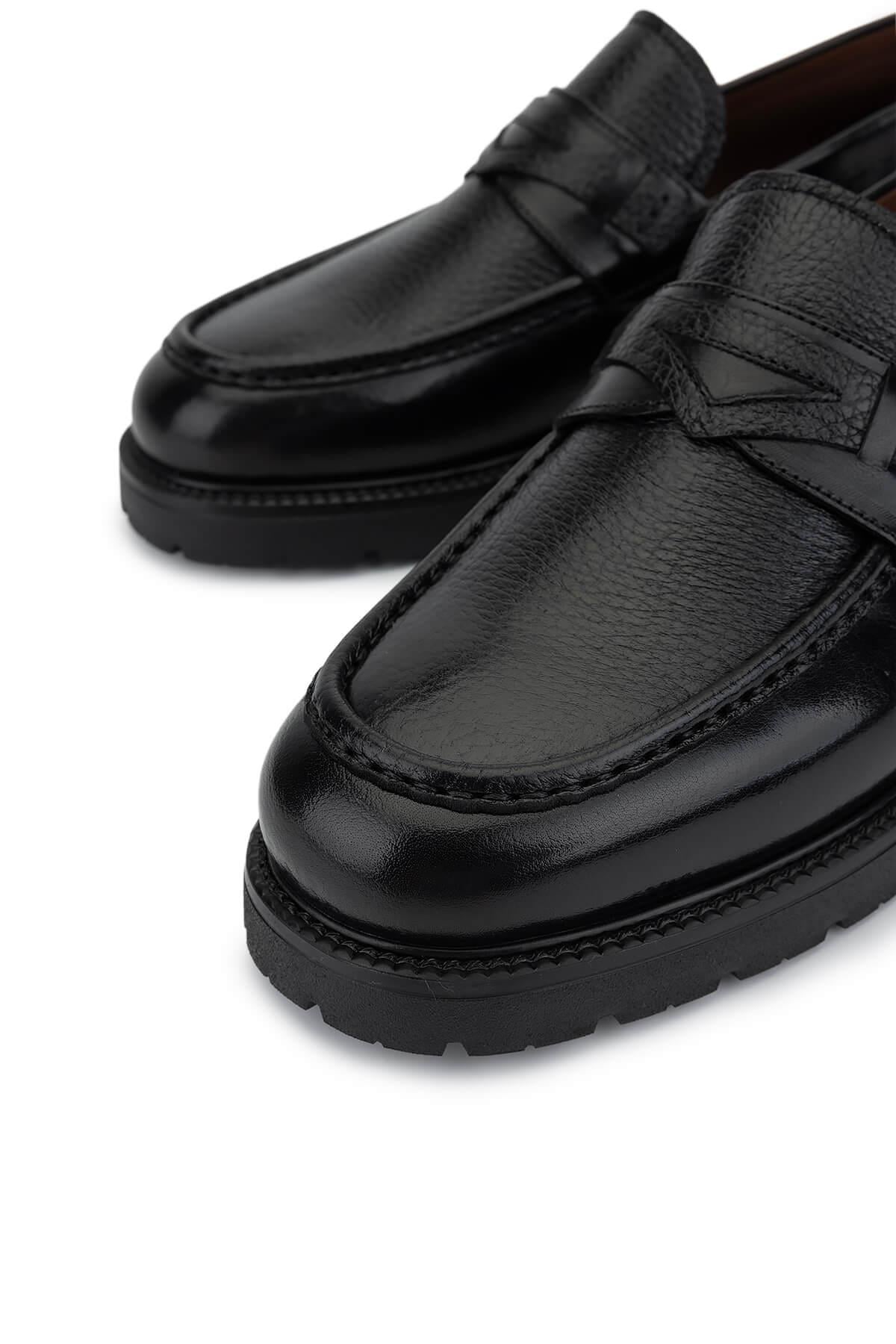 Tamer Tanca Erkek Hakiki Deri Siyah Sneakers & Spor Ayakkabı
