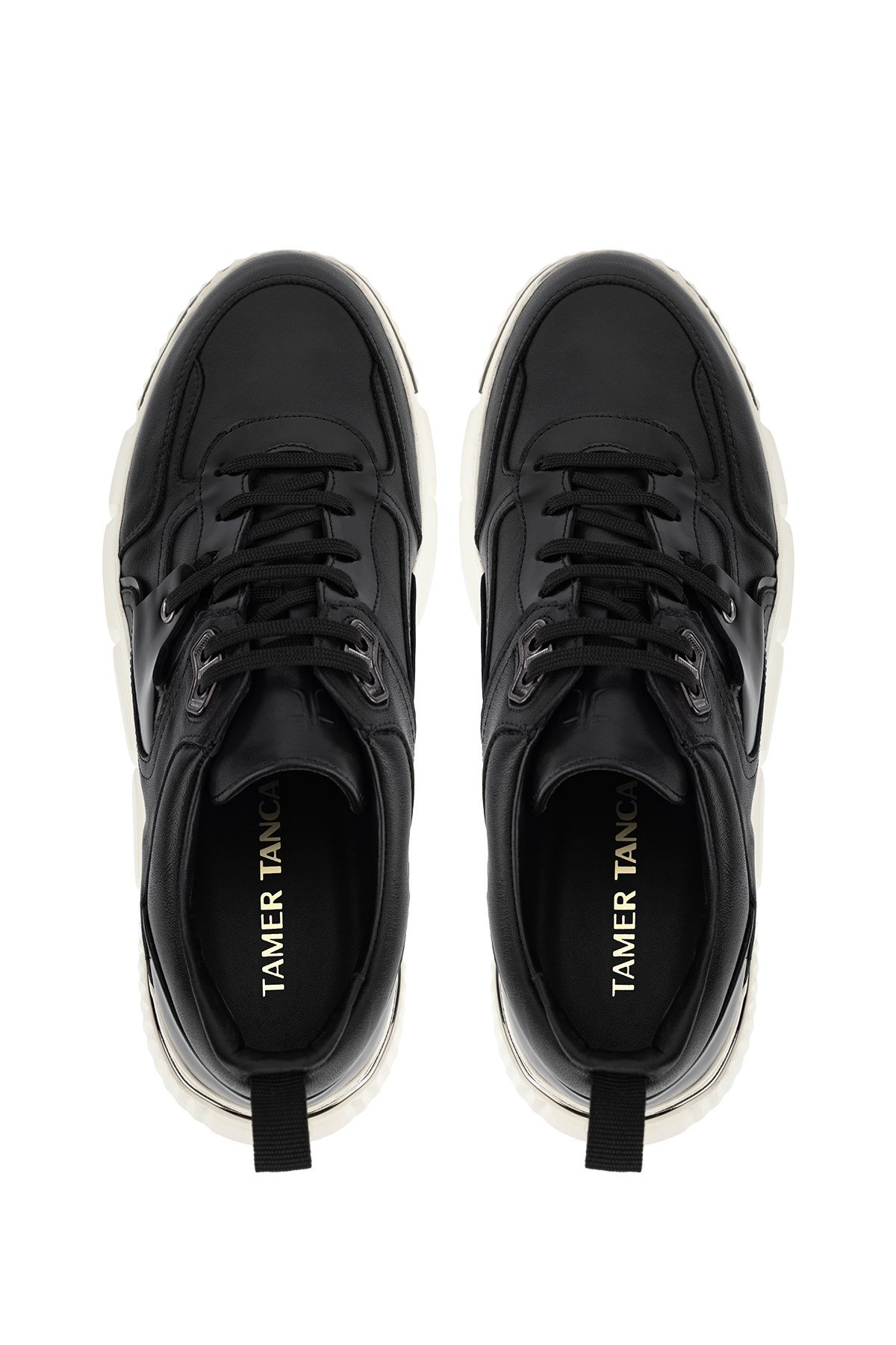 Tamer Tanca Erkek Hakiki Deri Siyah Sneakers & Spor Ayakkabı