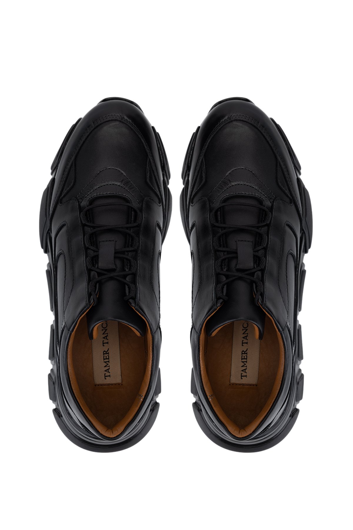 Tamer Tanca Erkek Hakiki Deri Siyah Sneakers & Spor Ayakkabı