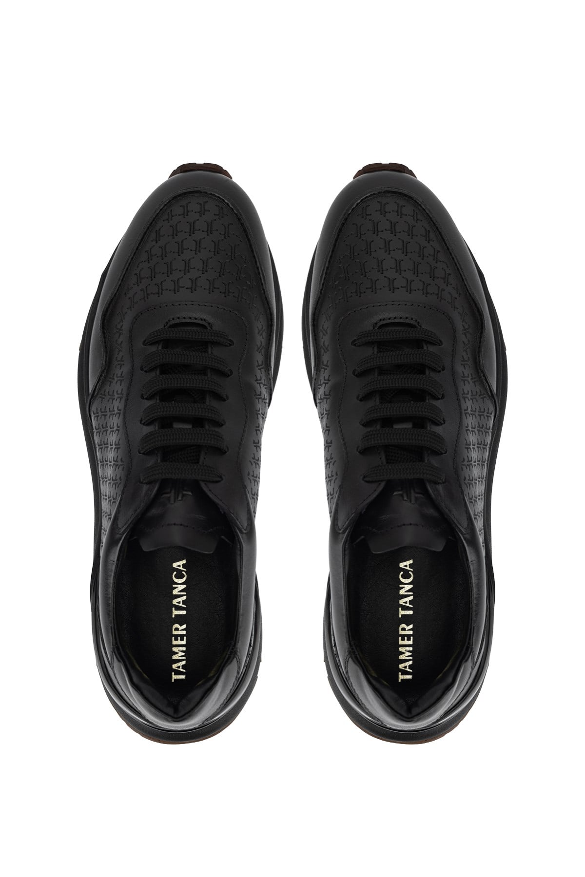 Tamer Tanca Erkek Hakiki Deri Siyah Sneakers & Spor Ayakkabı
