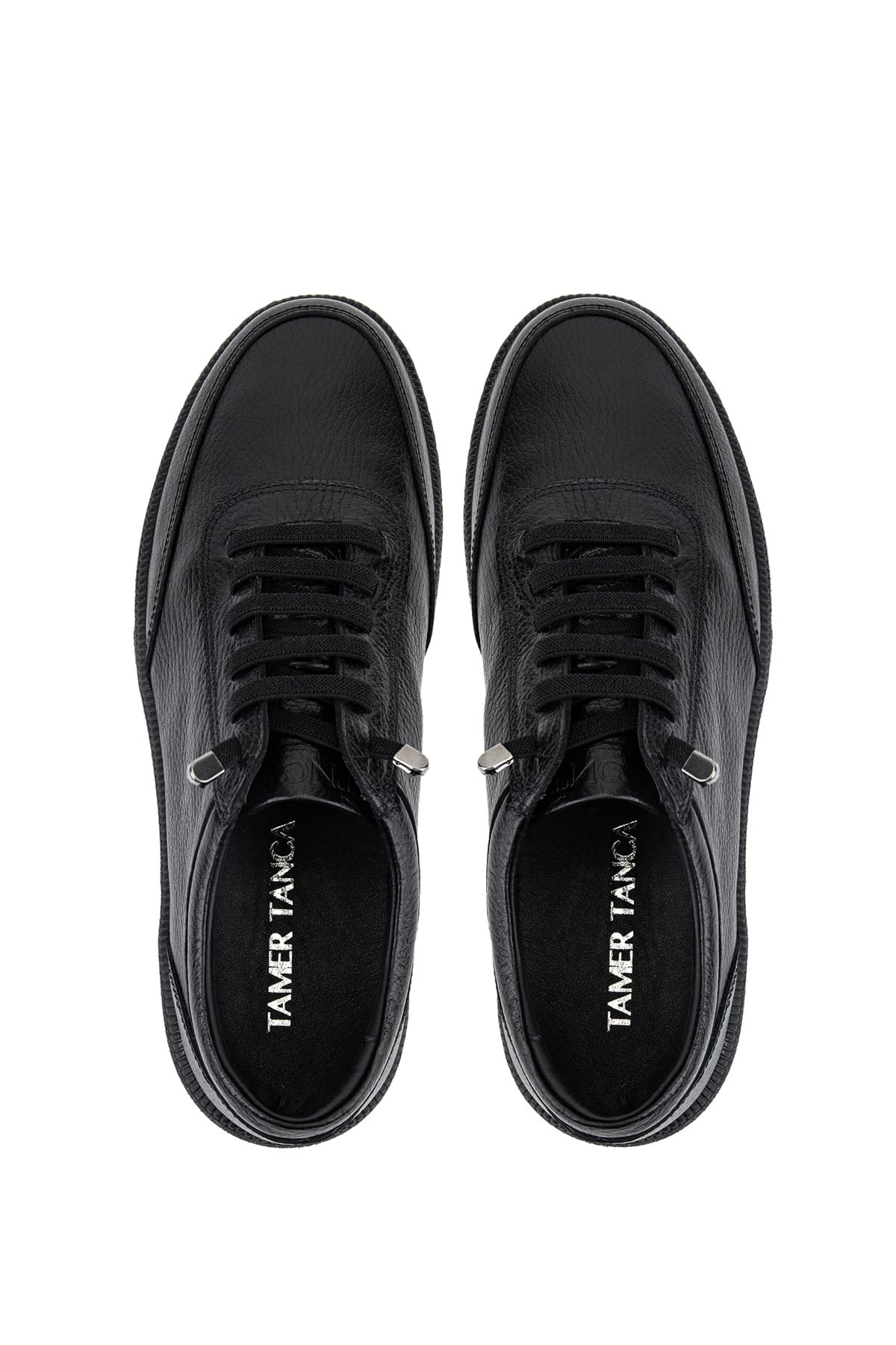 Tamer Tanca Erkek Hakiki Deri Siyah Sneakers & Spor Ayakkabı