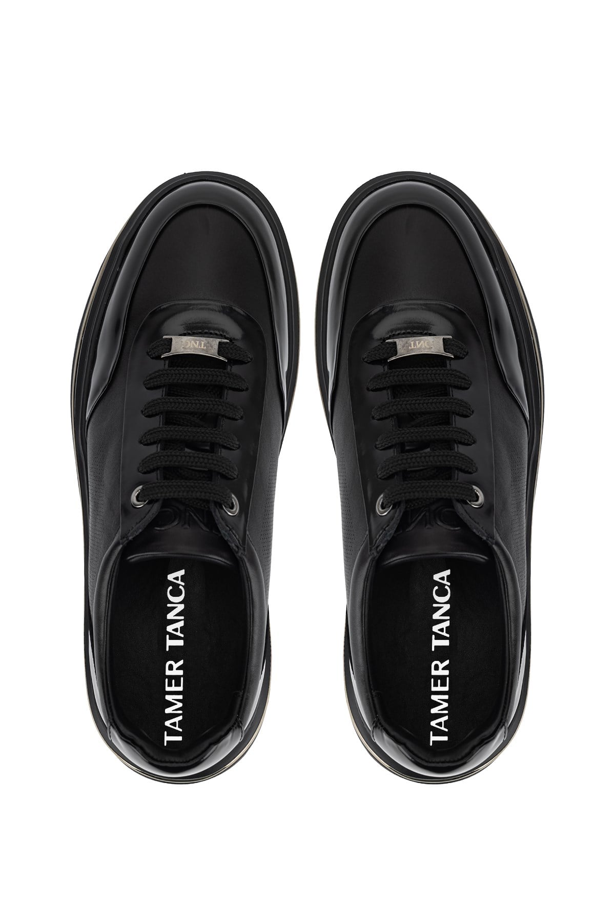 Tamer Tanca Erkek Hakiki Deri siyah Sneakers & Spor Ayakkabı