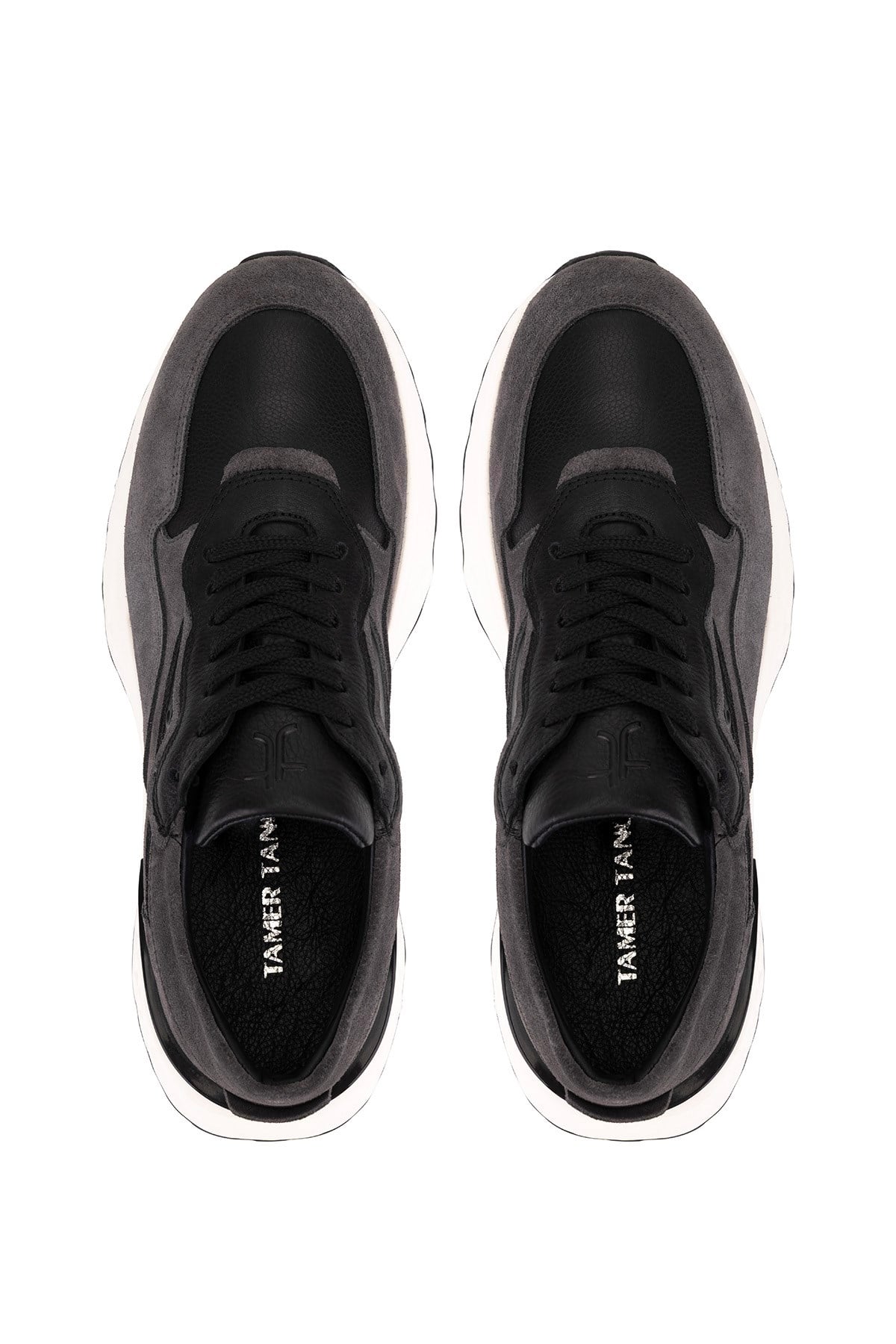Tamer Tanca Erkek Hakiki Deri Siyah Sneakers & Spor Ayakkabı