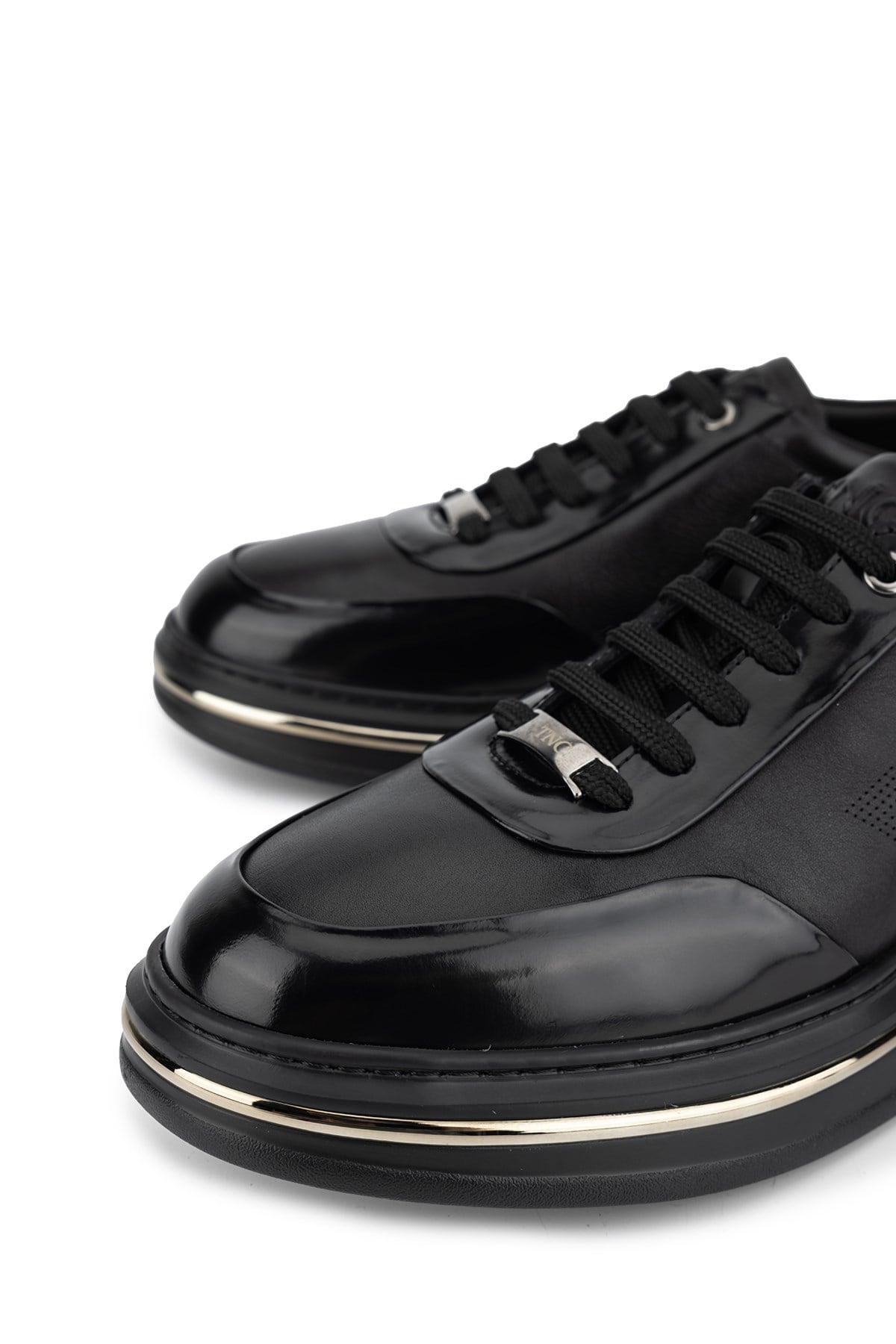 Tamer Tanca Erkek Hakiki Deri siyah Sneakers & Spor Ayakkabı