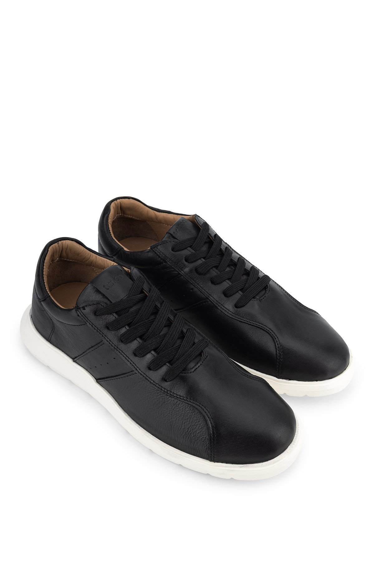 Tamer Tanca Erkek Hakiki Deri Siyah Sneakers & Spor Ayakkabı
