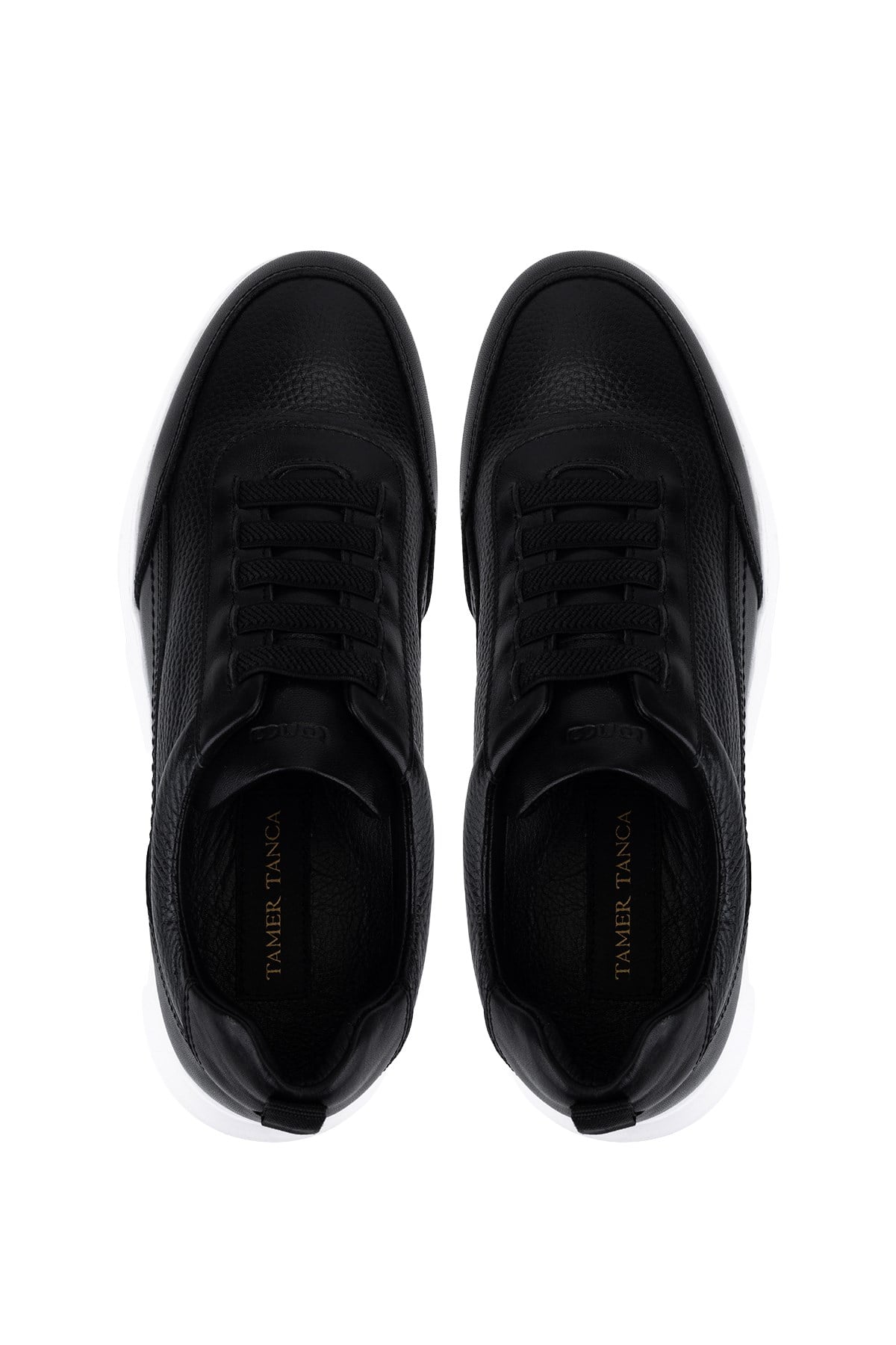 Tamer Tanca Erkek Hakiki Deri Siyah Sneakers & Spor Ayakkabı