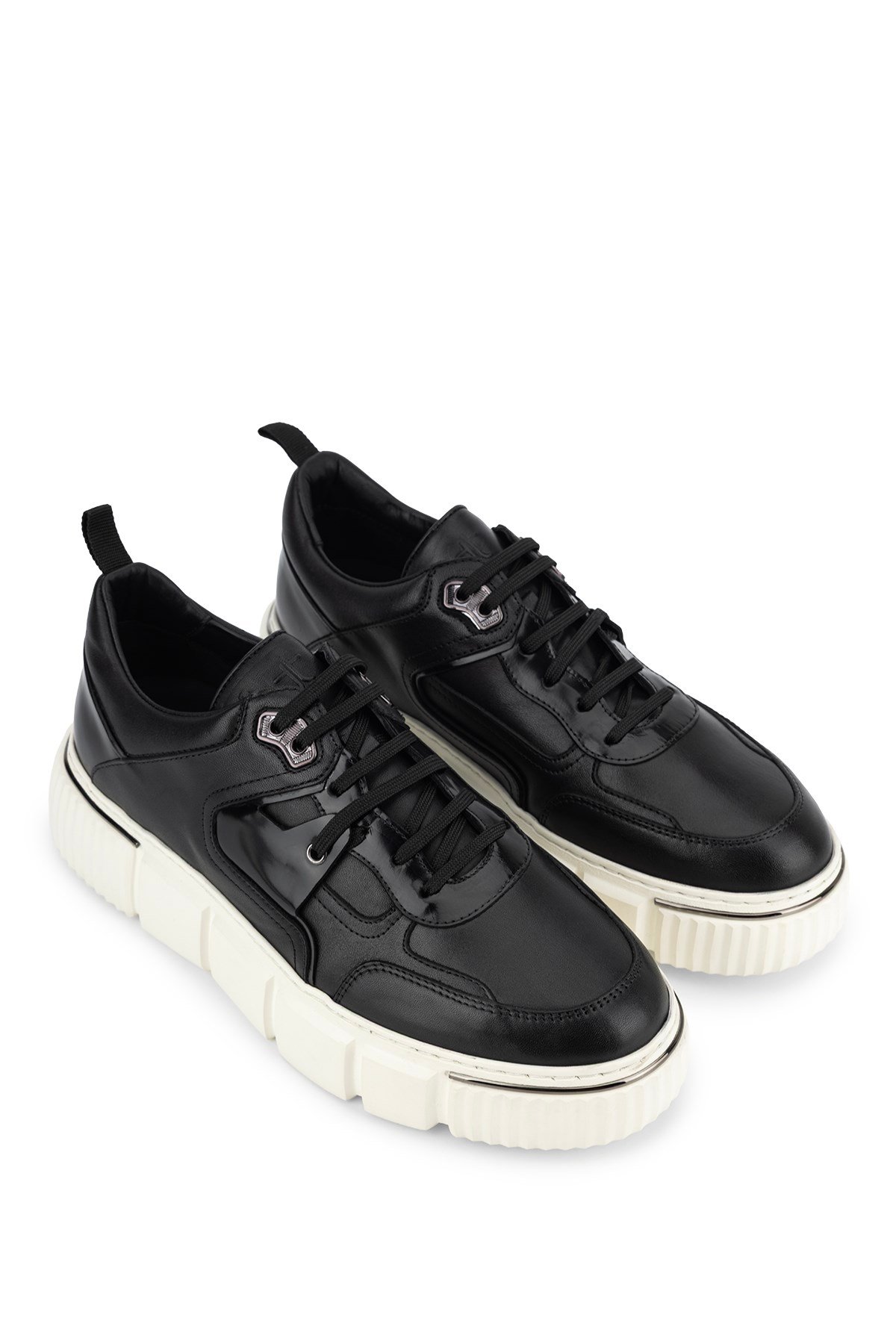 Tamer Tanca Erkek Hakiki Deri Siyah Sneakers & Spor Ayakkabı