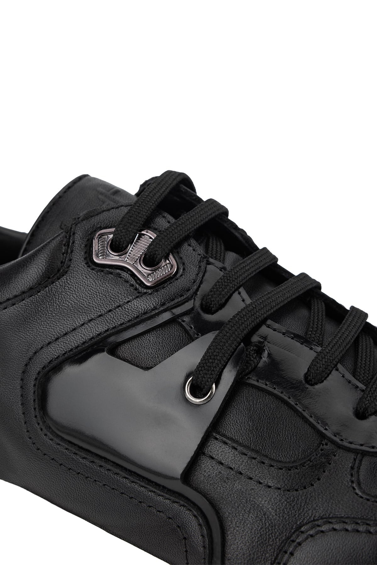 Tamer Tanca Erkek Hakiki Deri Siyah Sneakers & Spor Ayakkabı