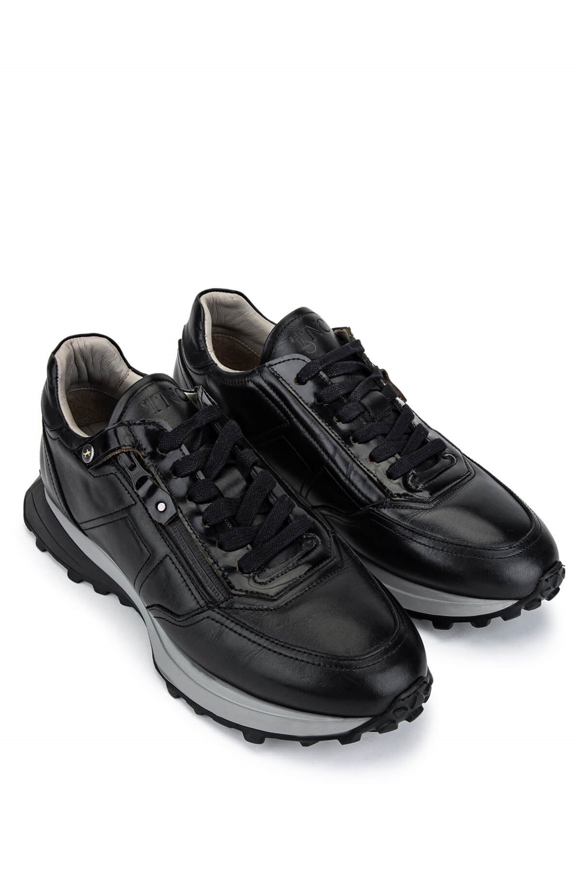 Tamer Tanca Erkek Hakiki Deri Siyah Sneakers & Spor Ayakkabı
