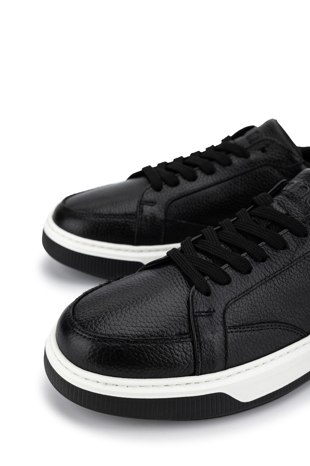 Tamer Tanca Erkek Hakiki Deri Siyah Sneakers & Spor Ayakkabı