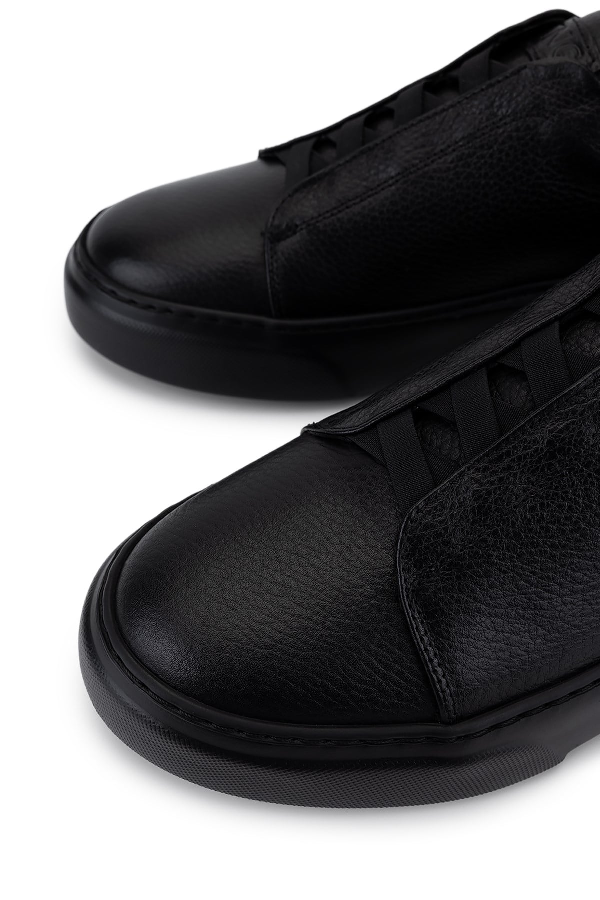 Tamer Tanca Erkek Hakiki Deri Siyah Sneakers & Spor Ayakkabı