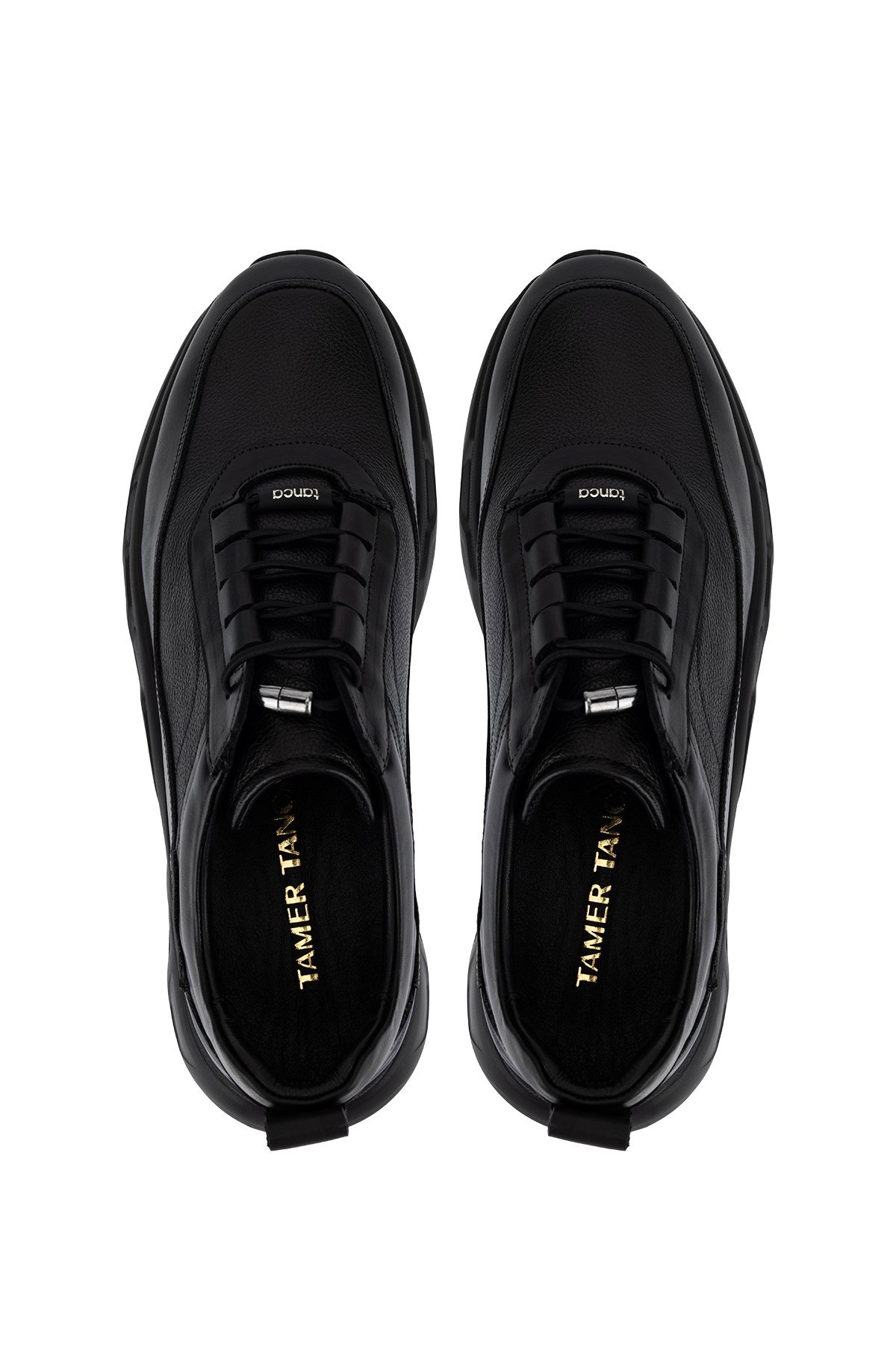 Tamer Tanca Erkek Hakiki Deri siyah Sneakers & Spor Ayakkabı