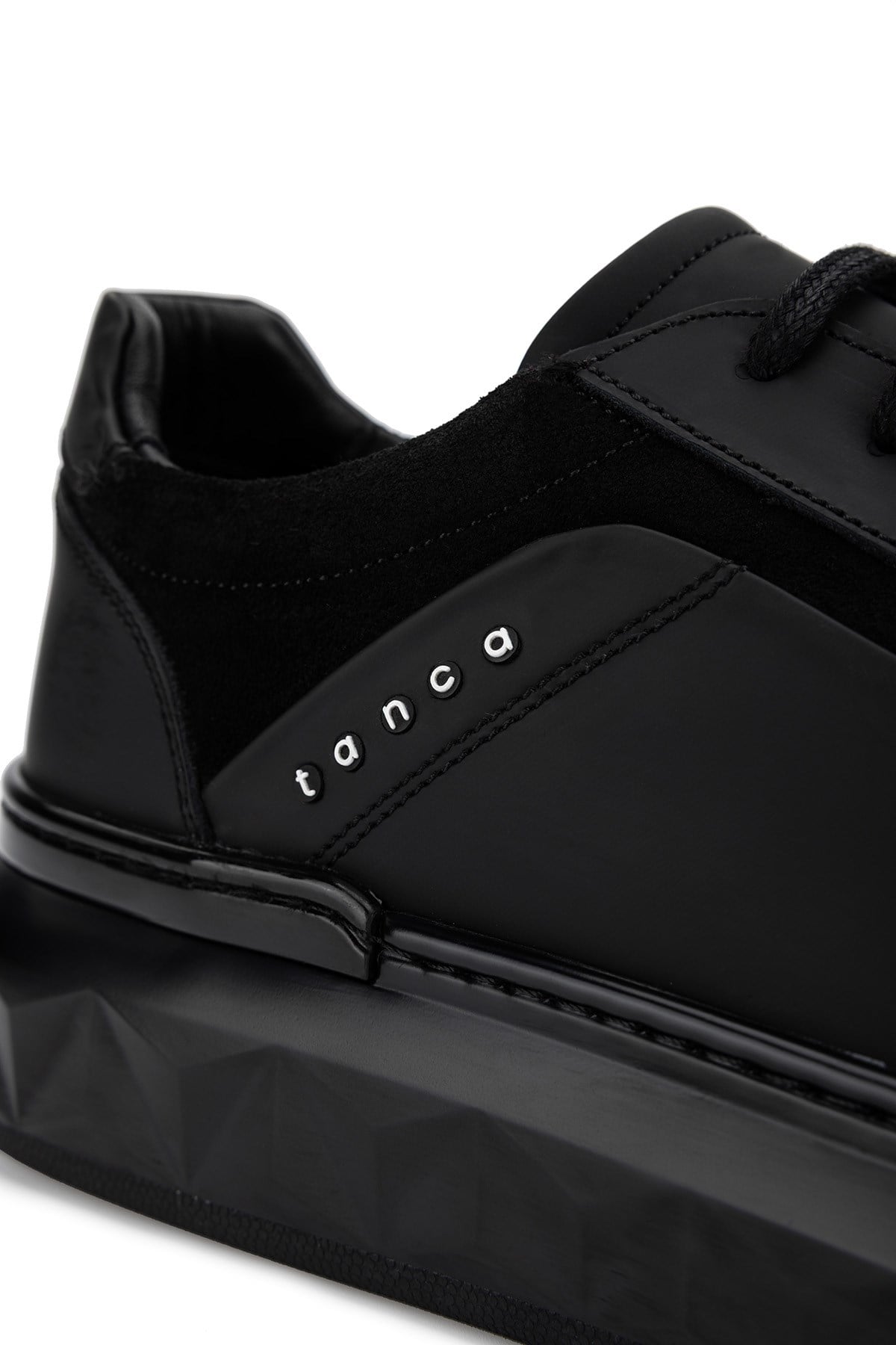 Tamer Tanca Erkek Hakiki Deri Siyah Sneakers & Spor Ayakkabı