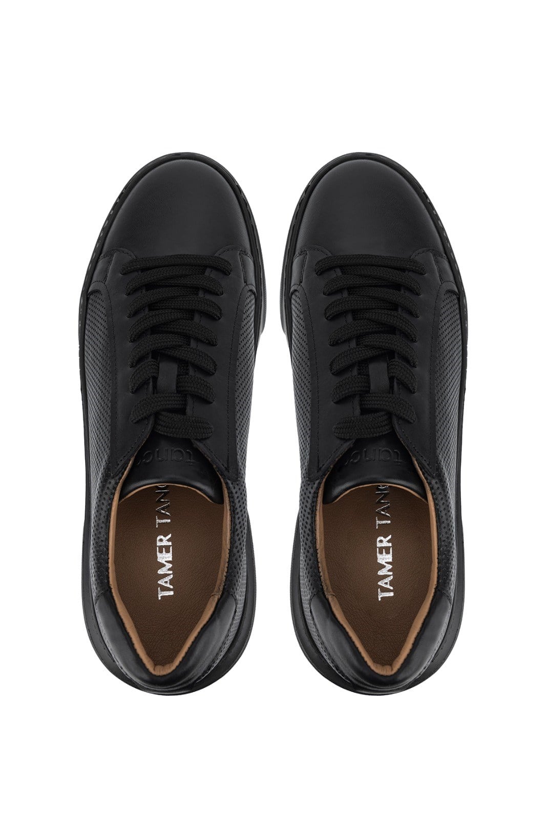 Tamer Tanca Erkek Hakiki Deri Siyah Sneakers & Spor Ayakkabı
