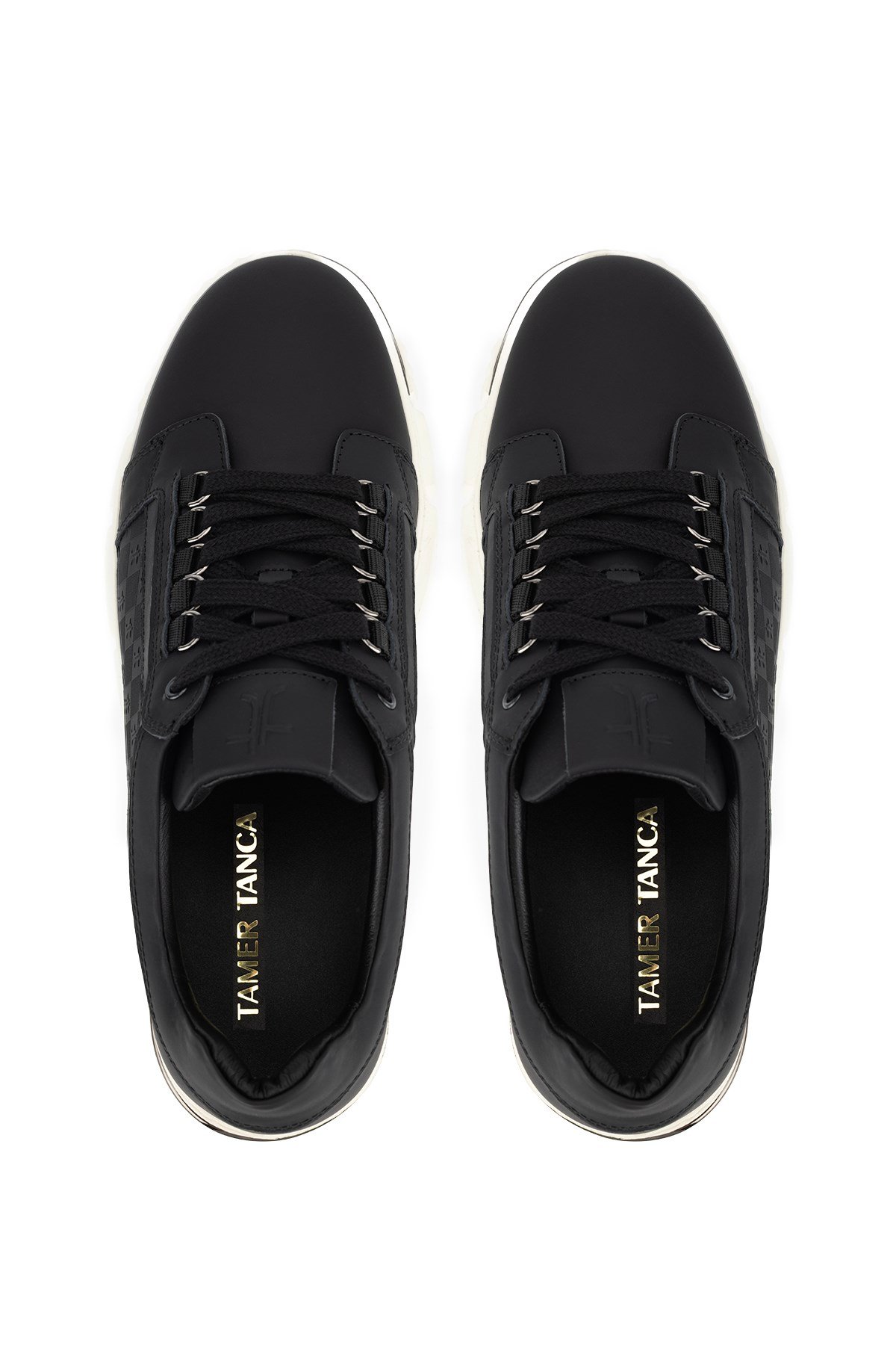 Tamer Tanca Erkek Hakiki Deri Siyah Sneakers & Spor Ayakkabı