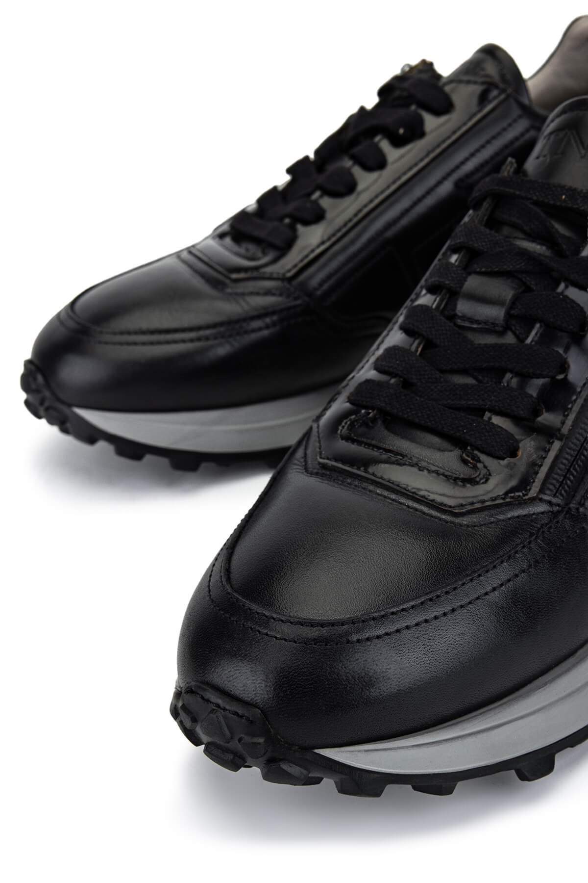 Tamer Tanca Erkek Hakiki Deri Siyah Sneakers & Spor Ayakkabı