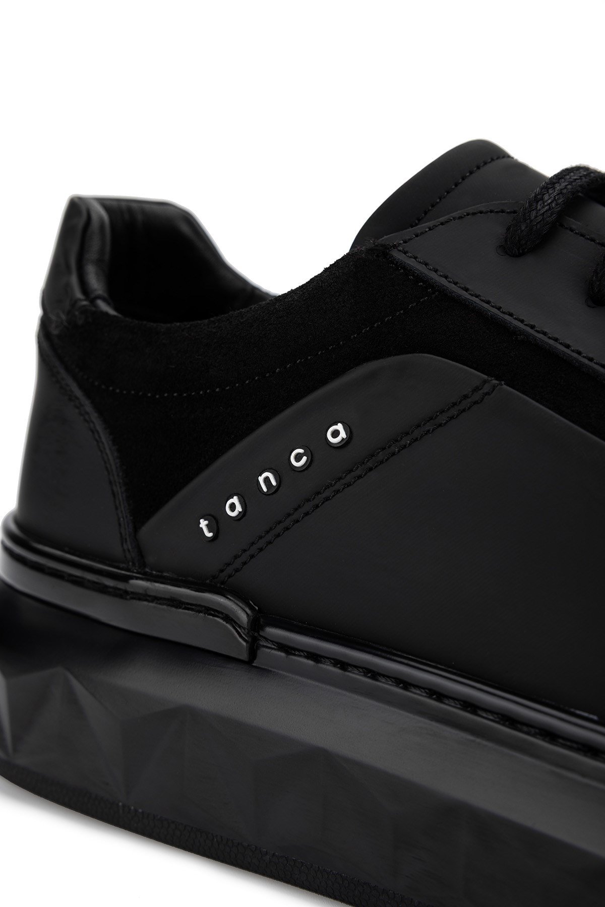 Tamer Tanca Erkek Hakiki Deri Siyah Sneakers & Spor Ayakkabı